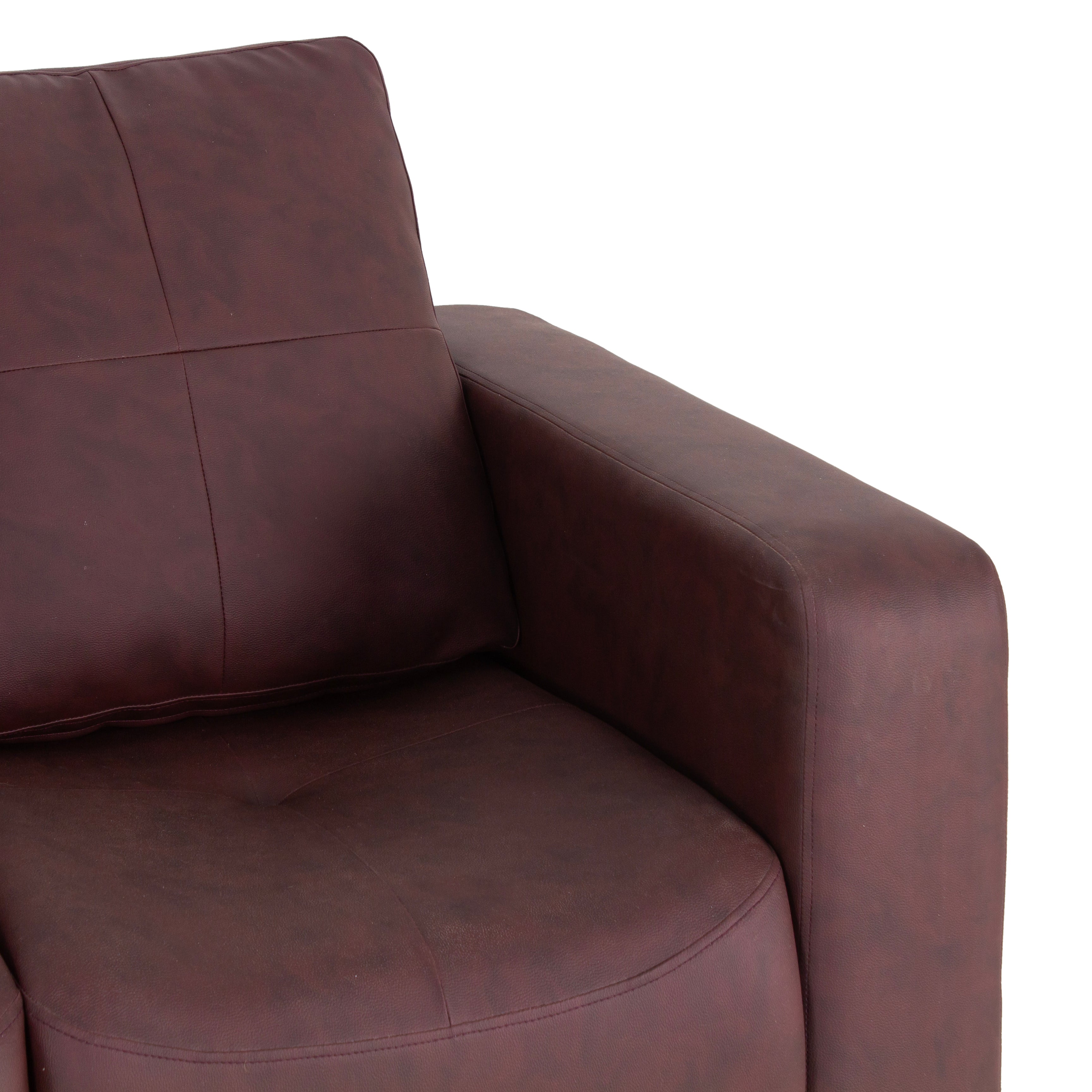 Peachtree Orchid Three Seater Seater Sofa Letherite (Brown) - Peachtree Home