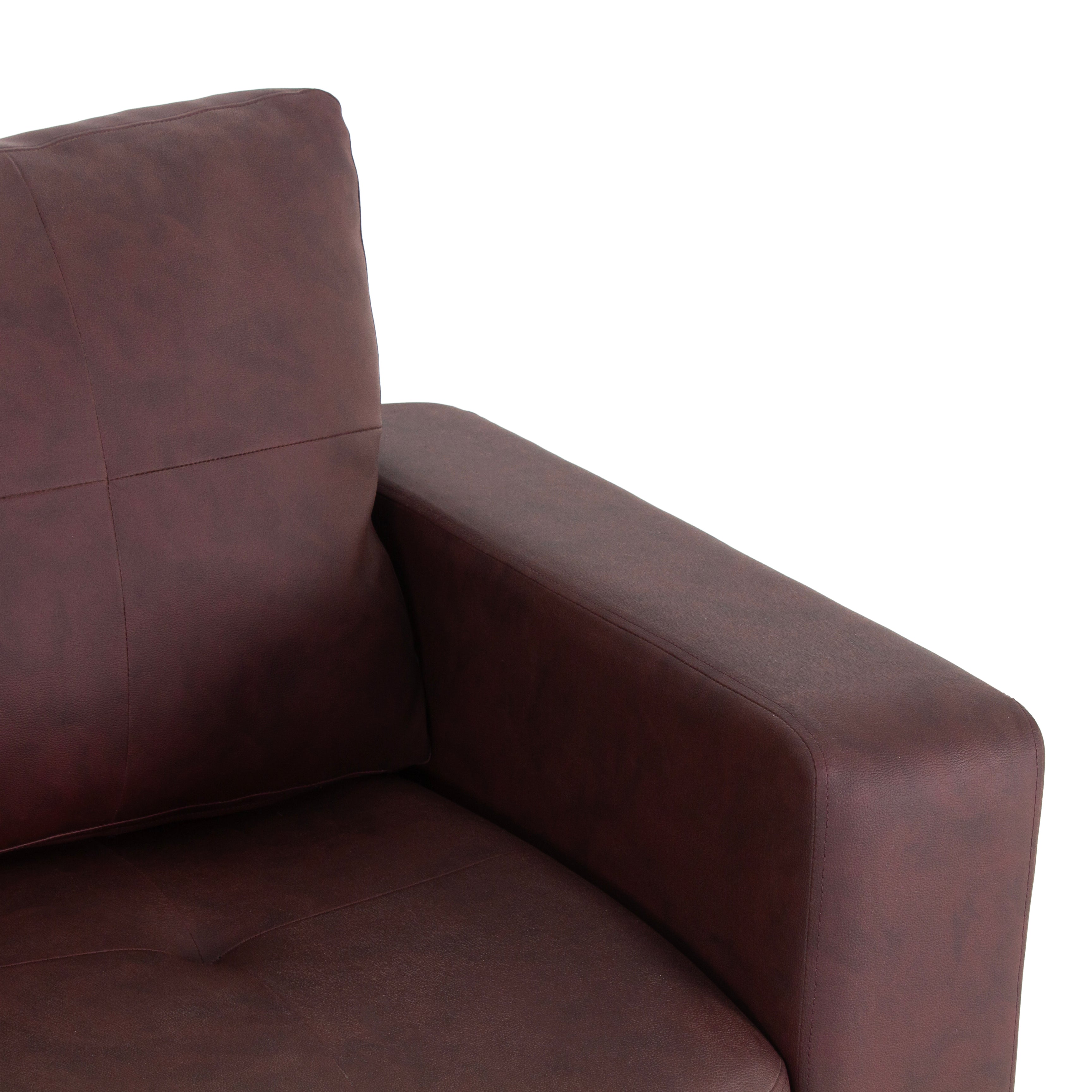 Peachtree Orchid Two Seater Seater Sofa Letherite (Brown) - Peachtree Home