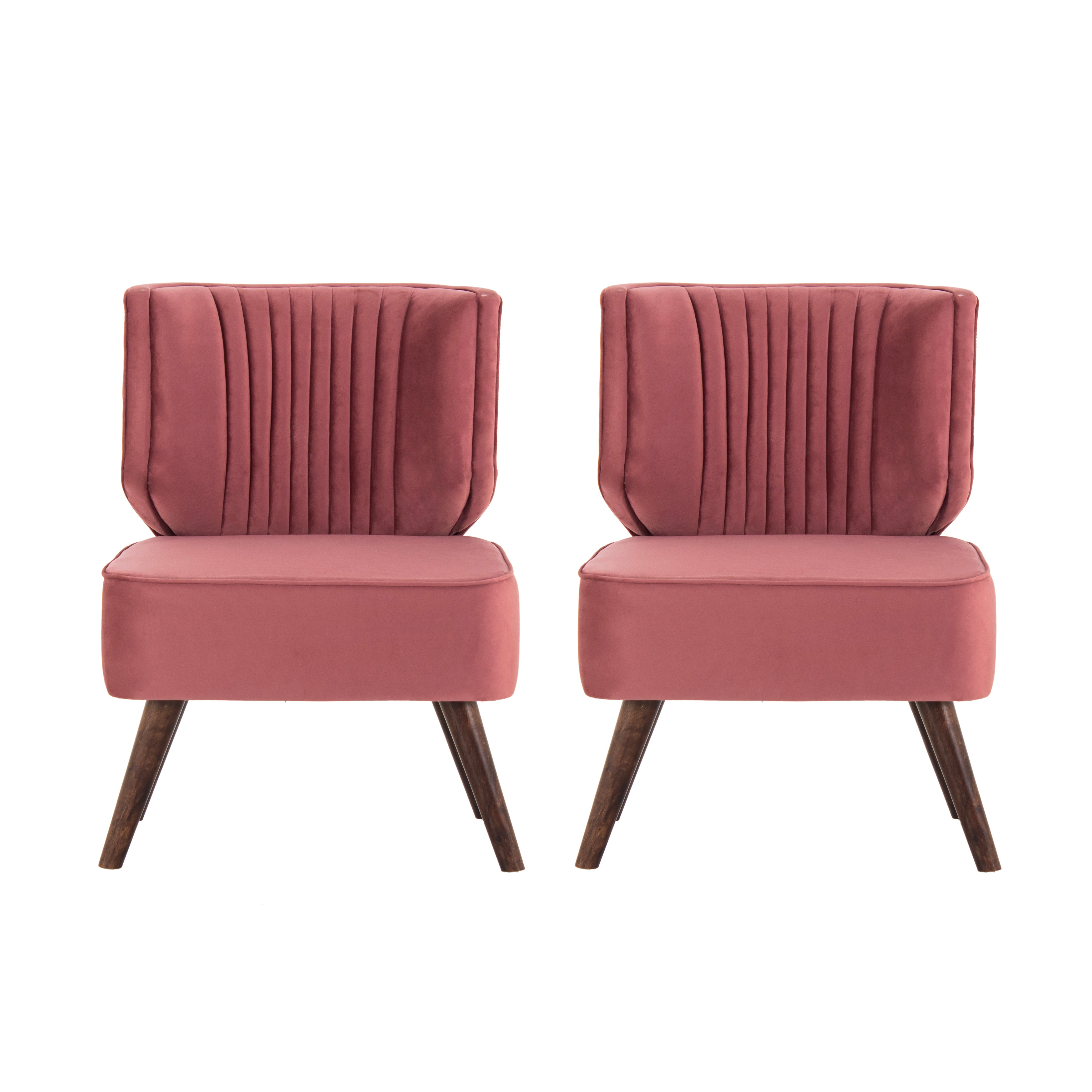 Gravity Velvet Chair For Living Room (Set Of 2) - Peachtree Home