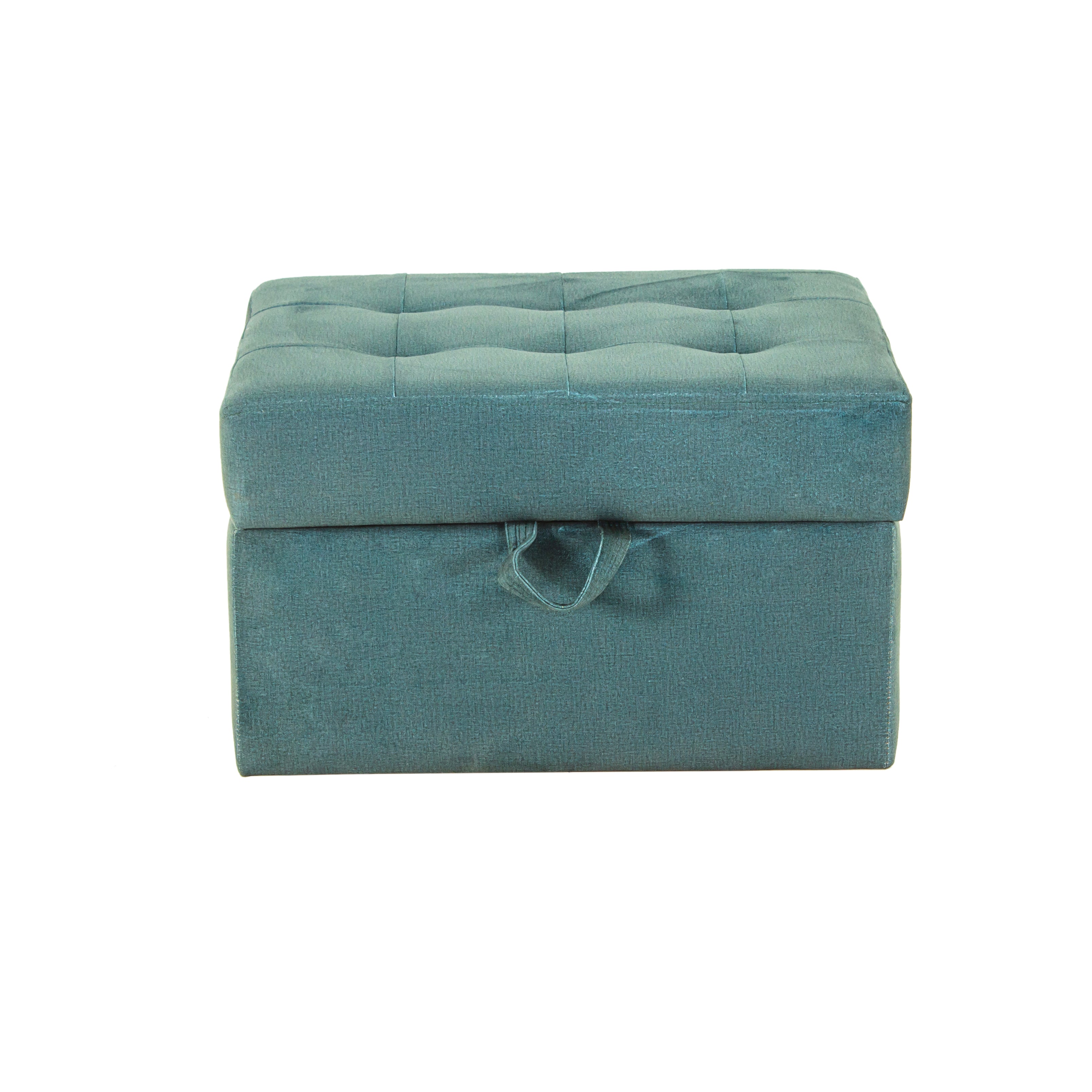 Peachtree Comi Small Pouffee Swed Velvet (Green) - Peachtree Home