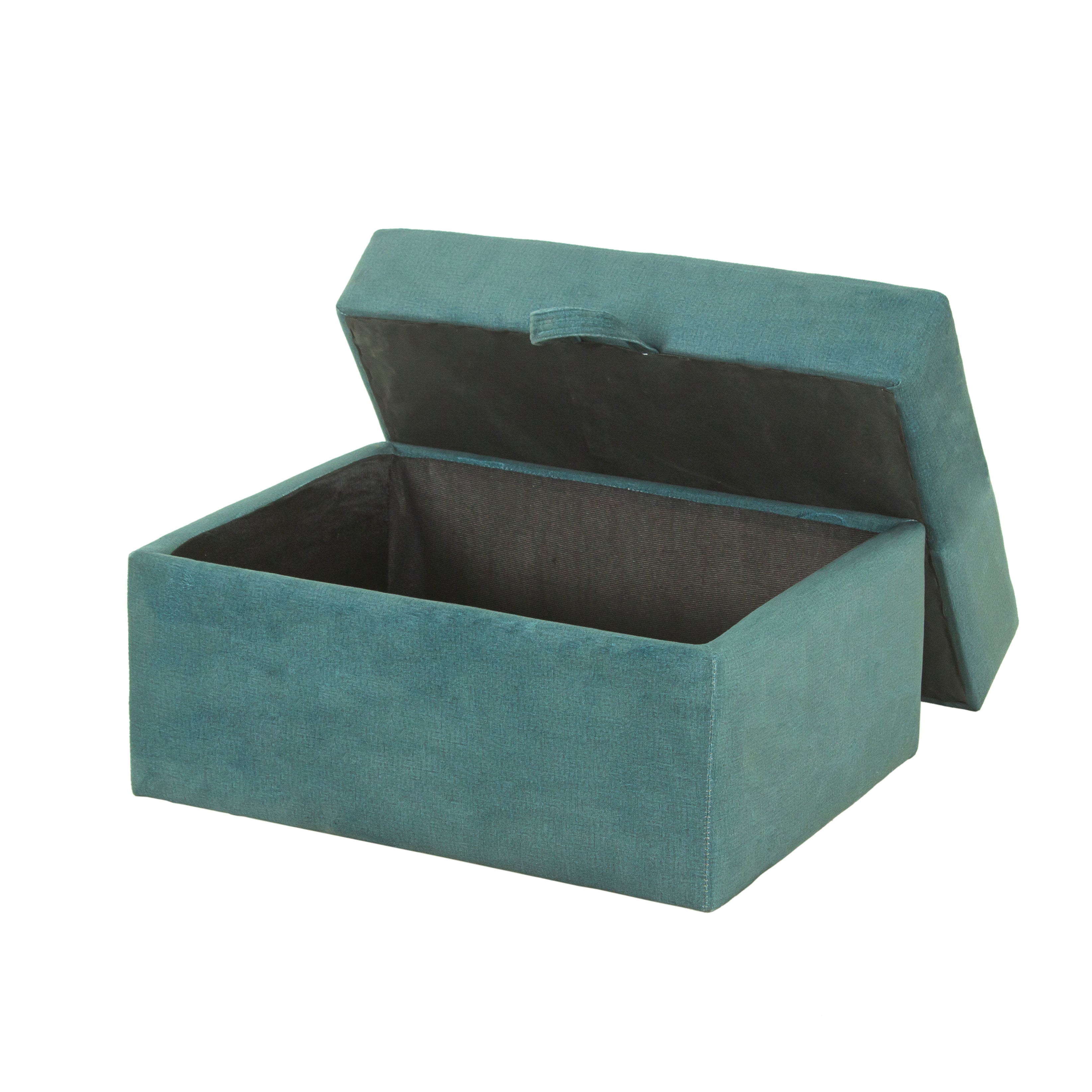 Peachtree Comi Small Pouffee Swed Velvet (Green) - Peachtree Home