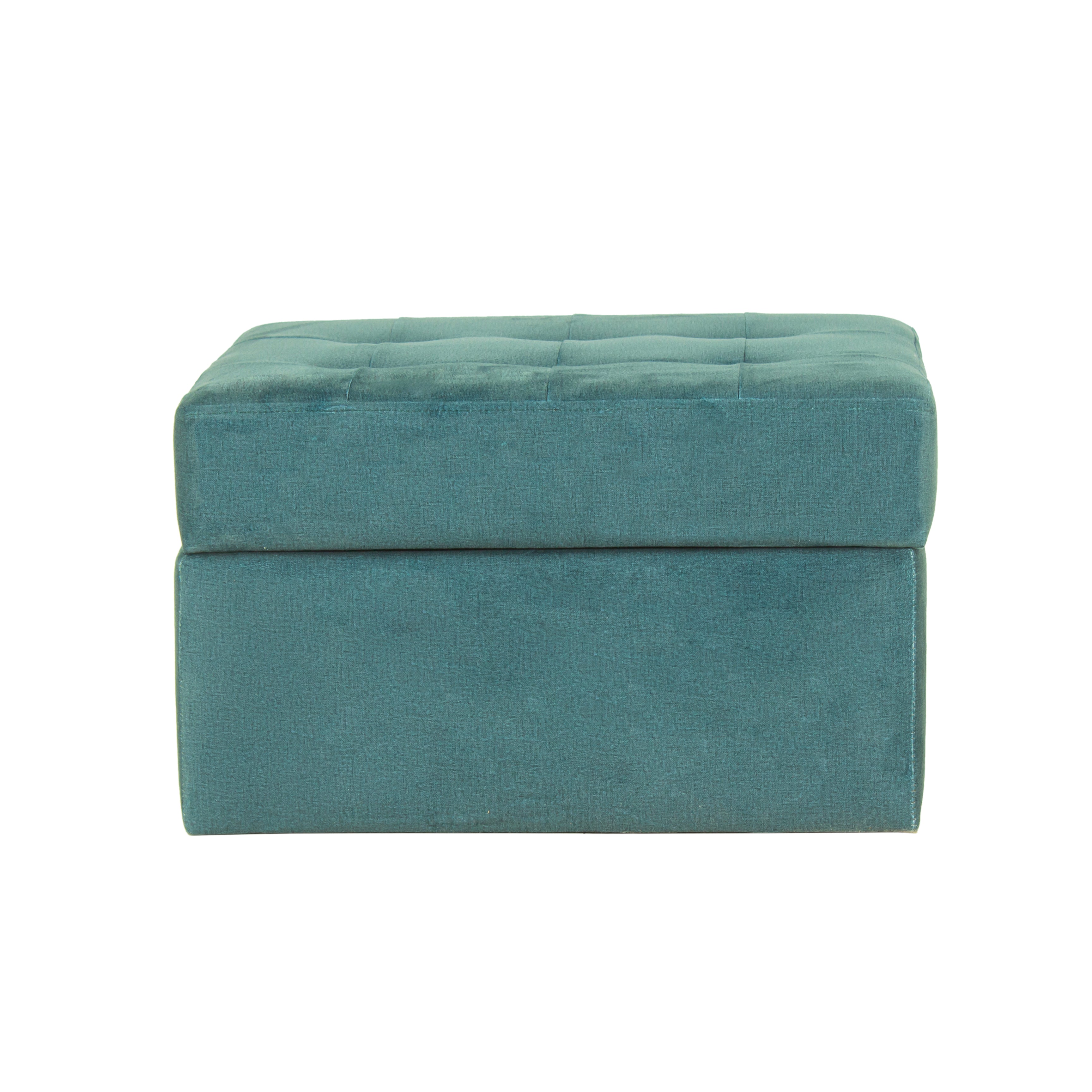 Peachtree Comi Small Pouffee Swed Velvet (Green) - Peachtree Home