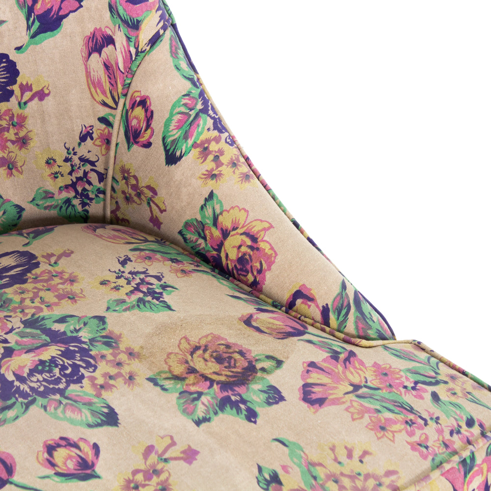 Peachtree Eleanor Chair Cotton Printed Fabric Yellow Color (Set Of 2) - Peachtree Home