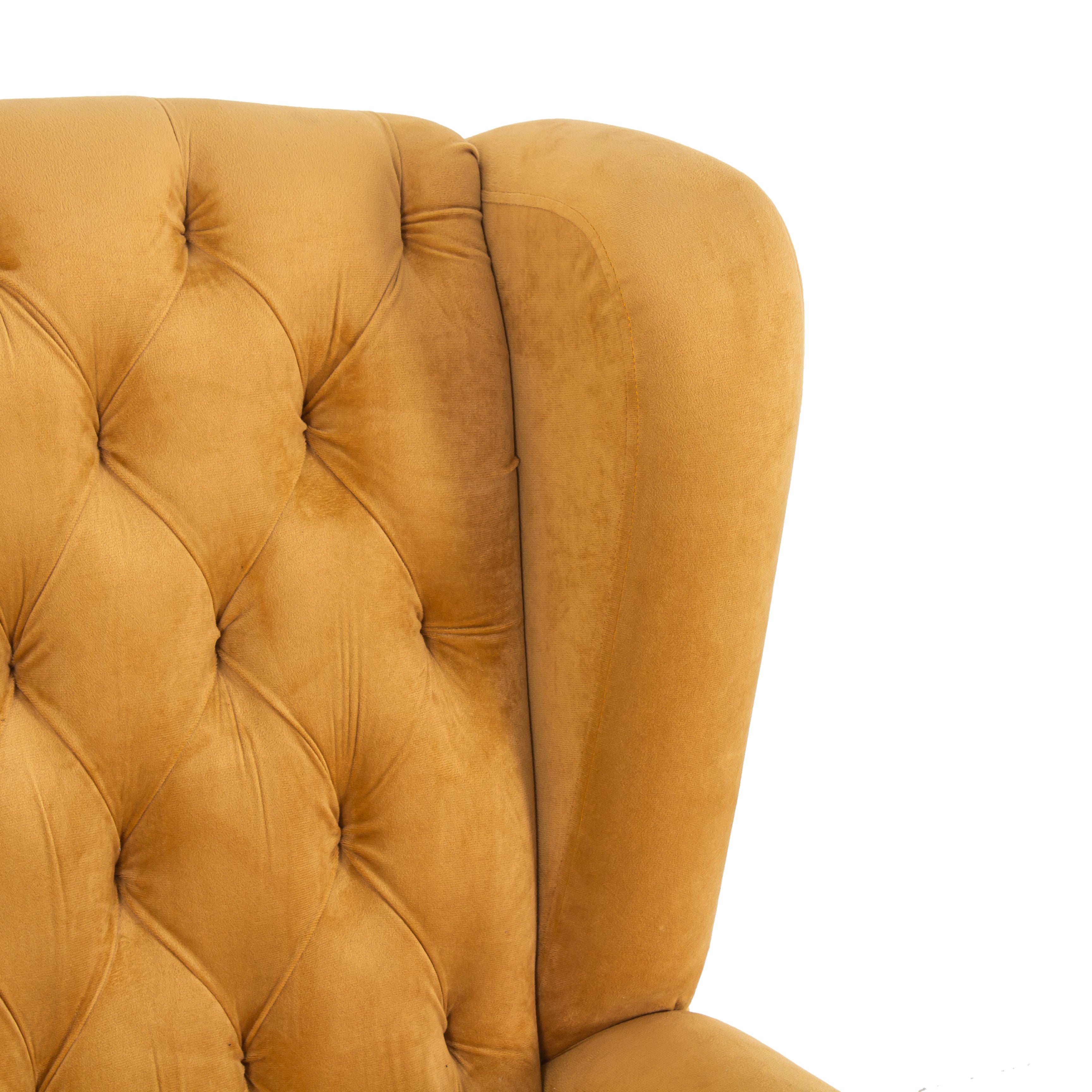 Eliza Velvet Chair With Arm For Living Room - Peachtree Home