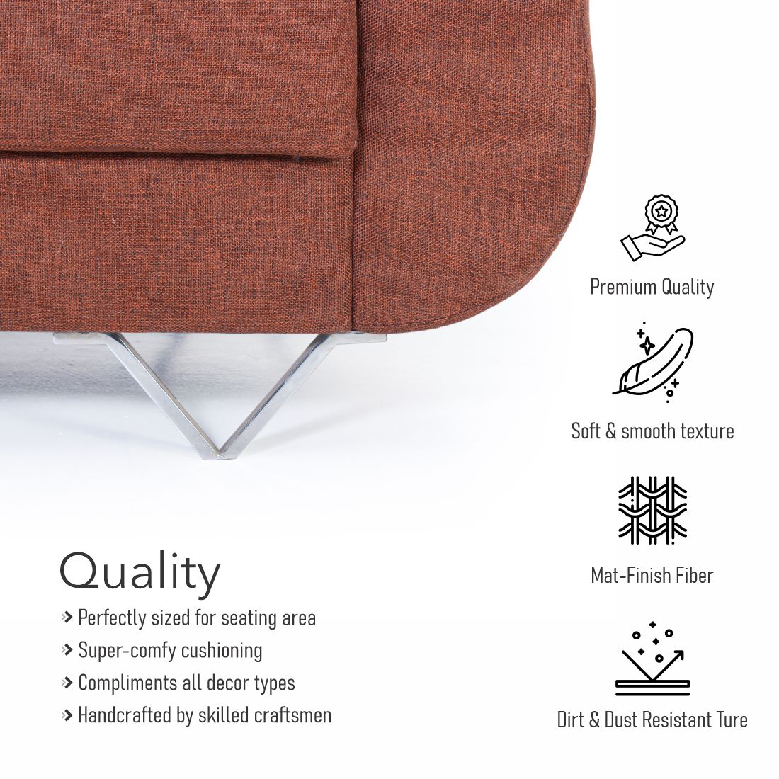 Ibiza 3-Seater Jute Sofa In Brown Colour - Peachtree Home