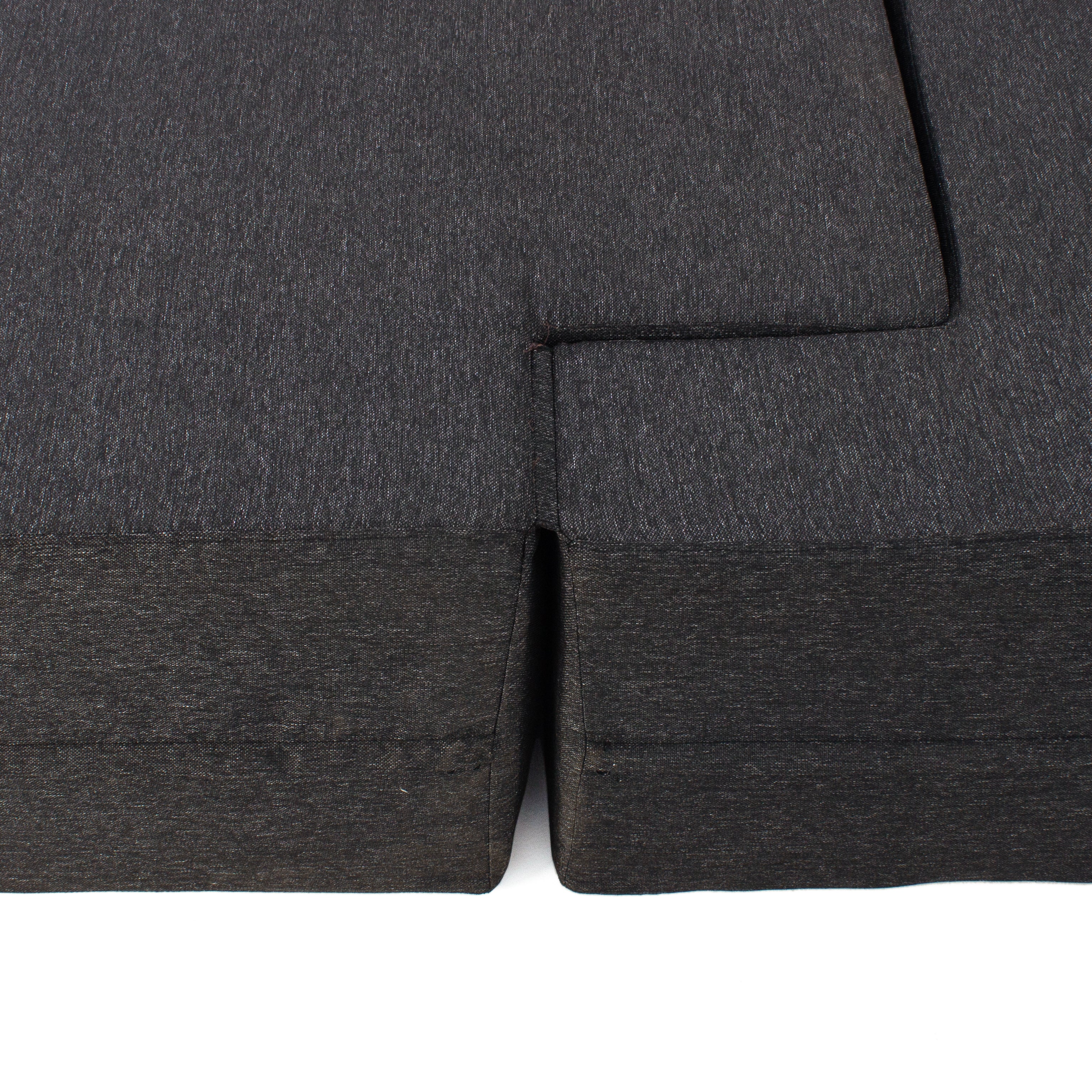Zen 3-seater Jute Sofa Cum Bed In Black Colour