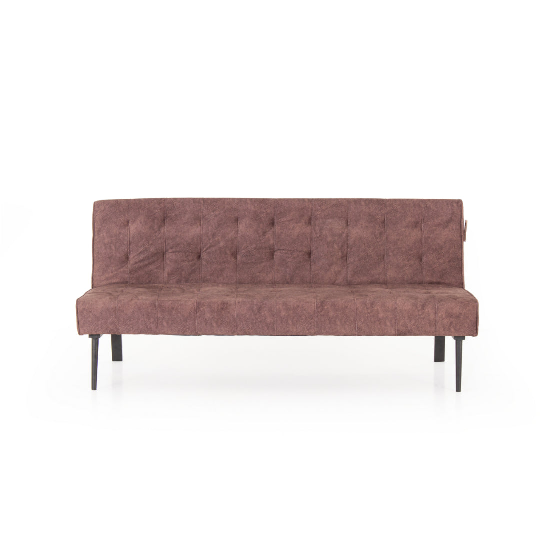 Peachtree Nidra Three Seater Sofa cum Bed Swed Fabric (Brown) - Peachtree Home