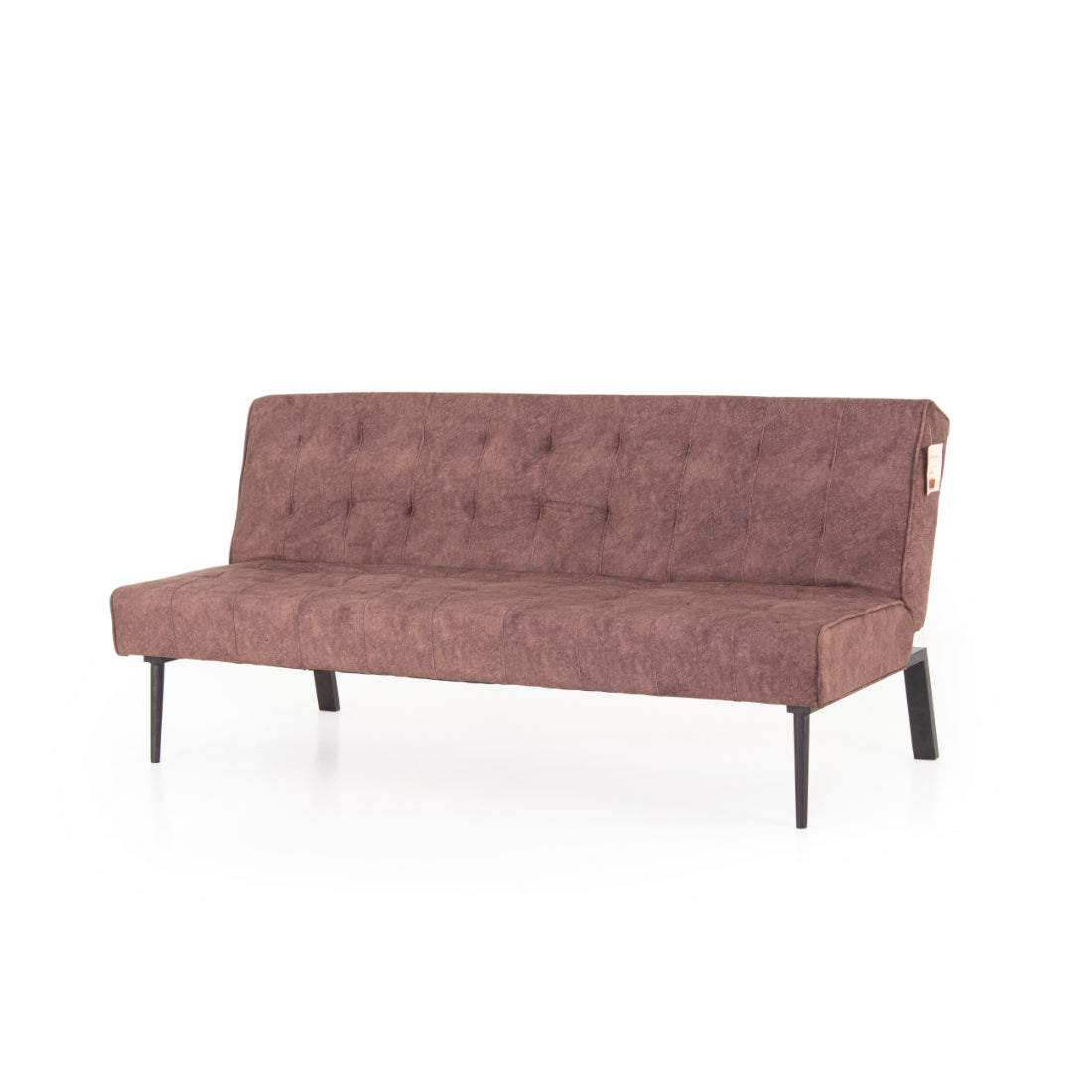 Peachtree Nidra Three Seater Sofa cum Bed Swed Fabric (Brown) - Peachtree Home