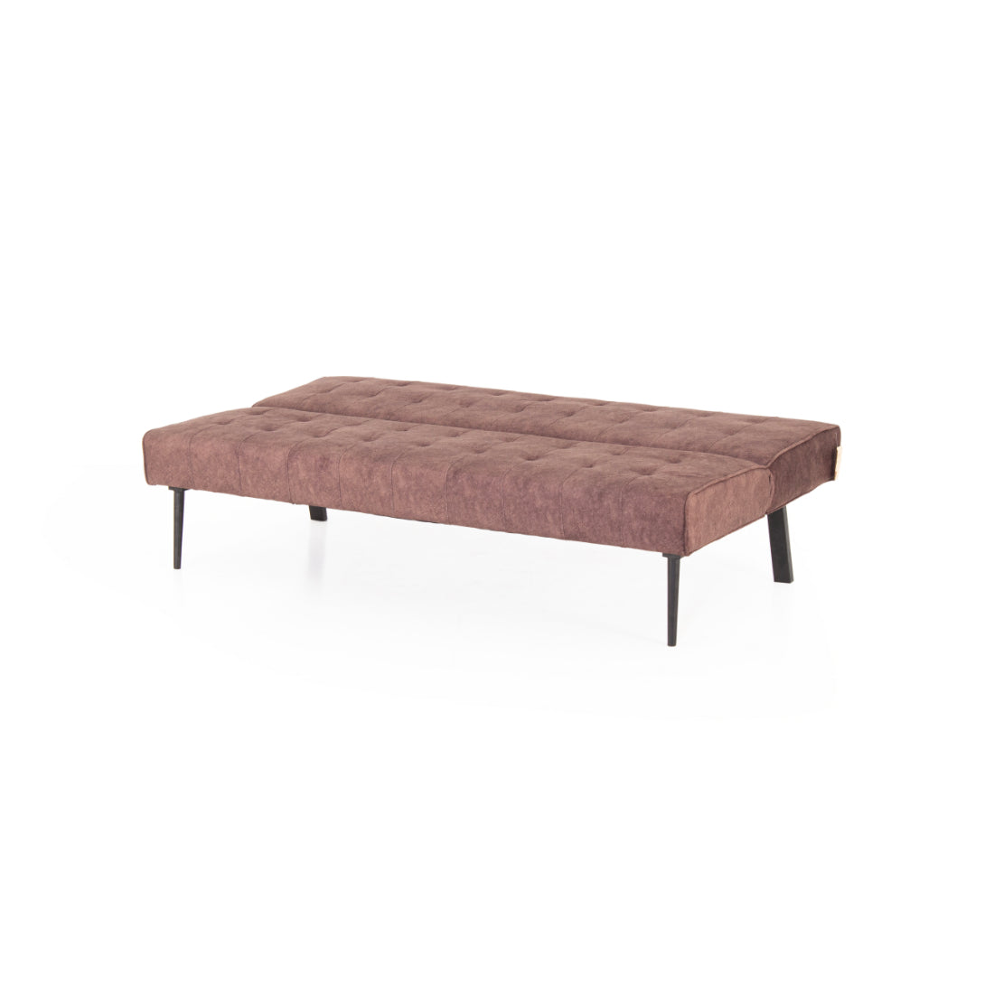 Peachtree Nidra Three Seater Sofa cum Bed Swed Fabric (Brown) - Peachtree Home