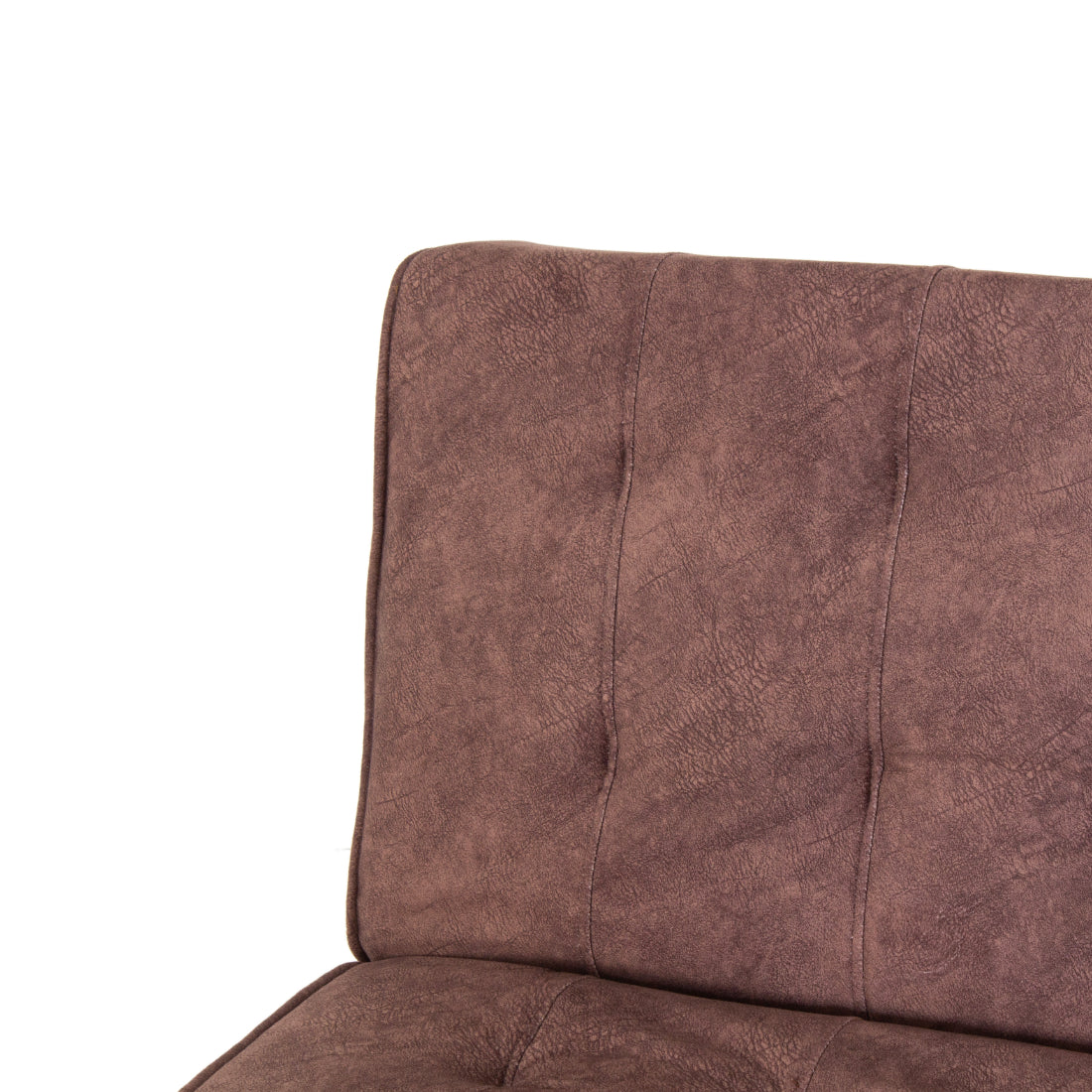 Peachtree Nidra Three Seater Sofa cum Bed Swed Fabric (Brown) - Peachtree Home