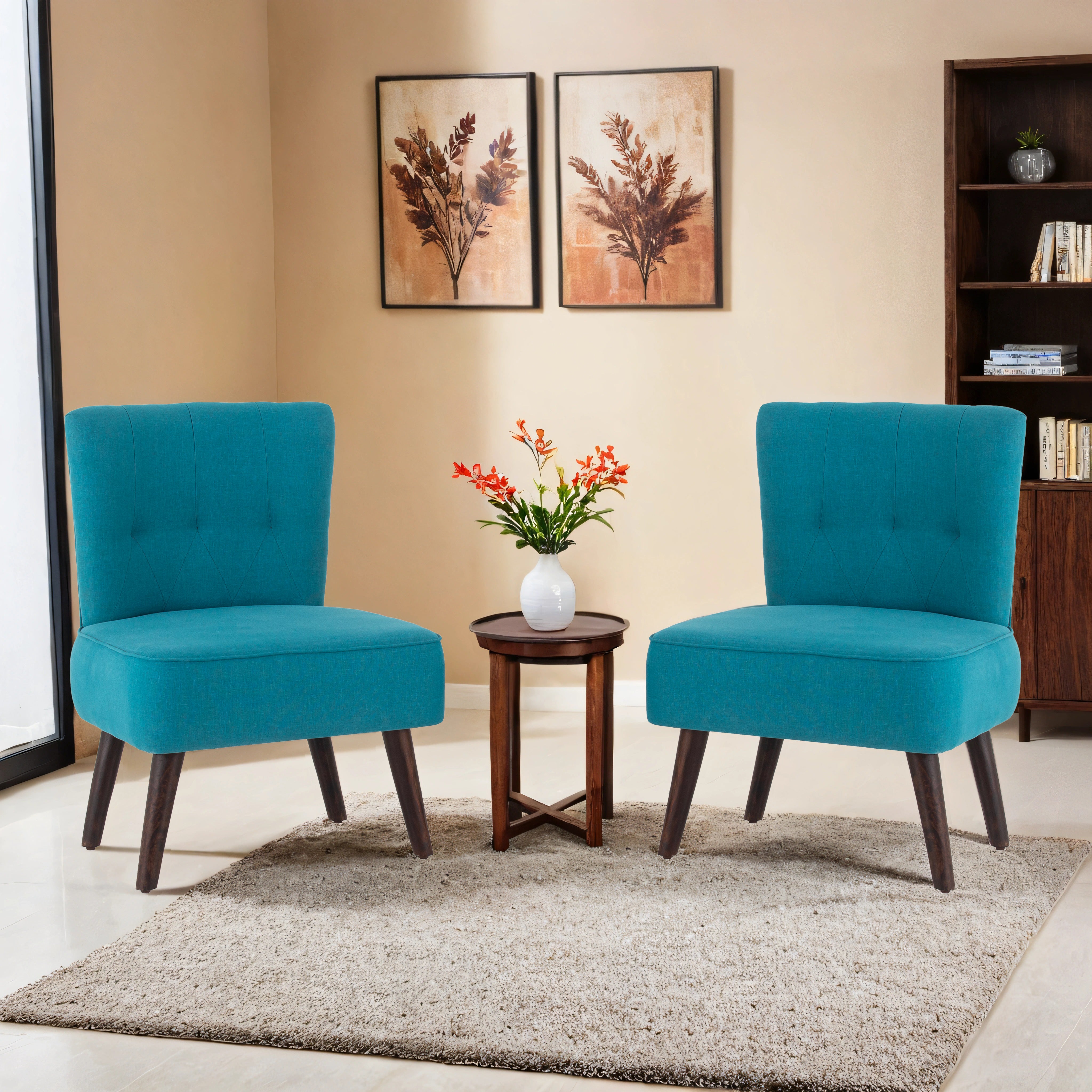 Hellena Cotton Chair For Living Room (Set Of 2) - Peachtree Home