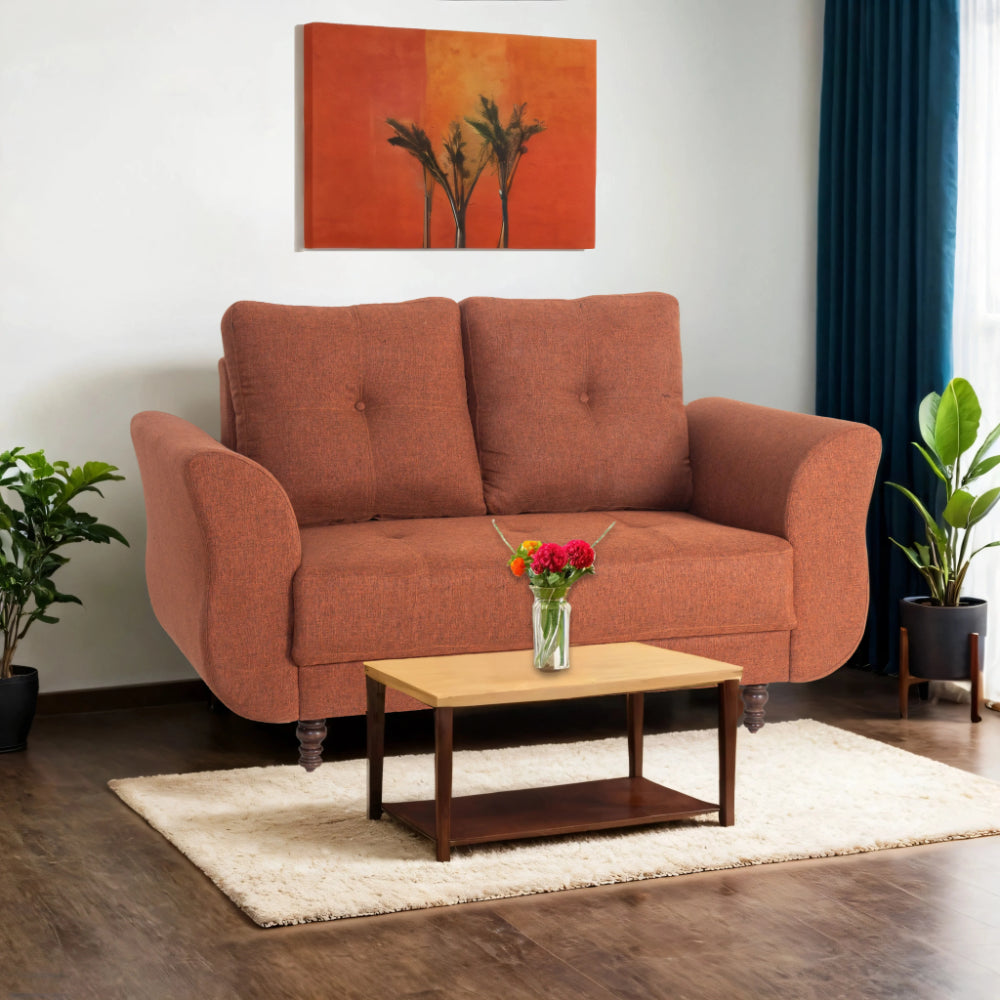 Ibiza 2-Seater Jute Sofa In Brown Colour - Peachtree Home