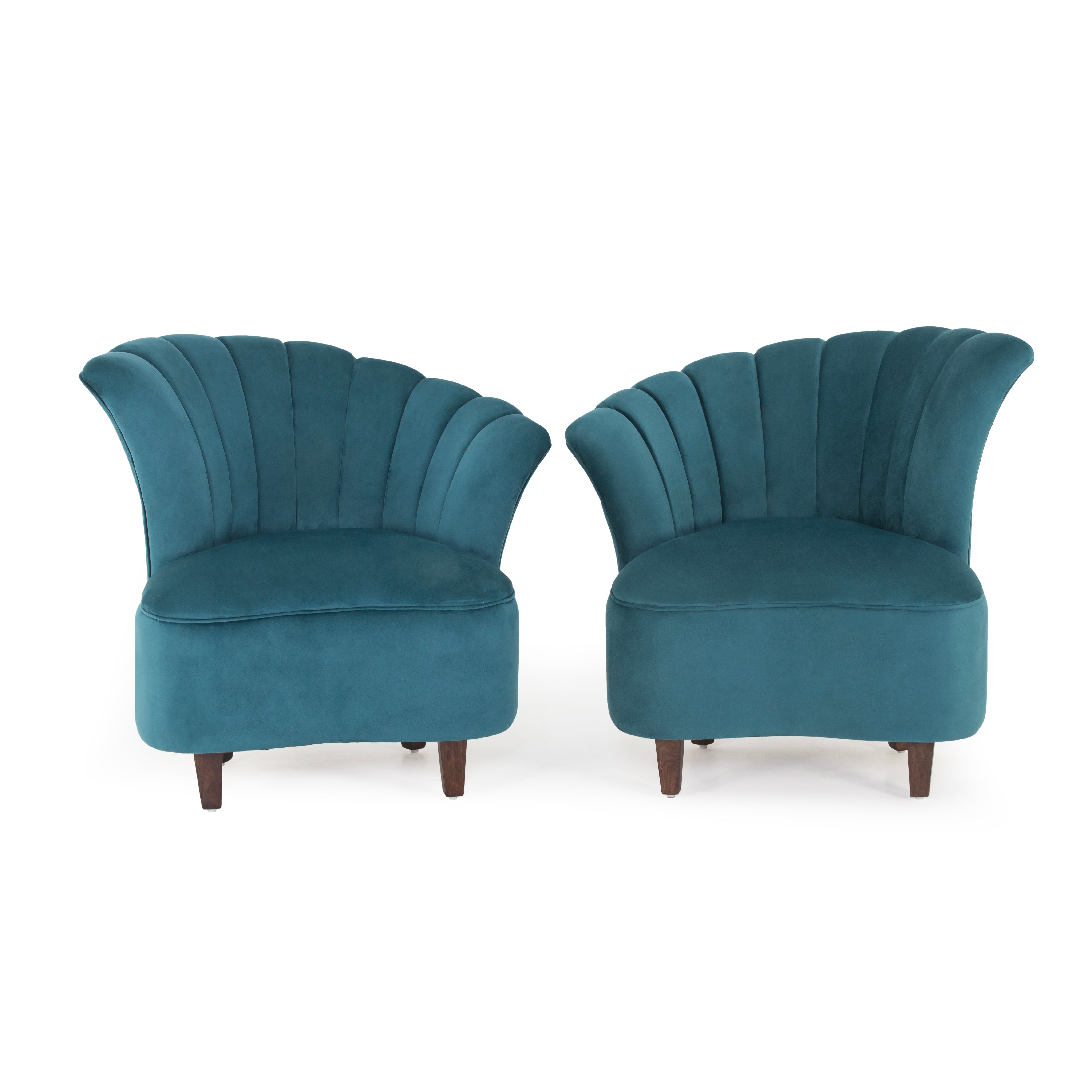 Butterfly Velvet Chair (Set of 2) - Peachtree Home