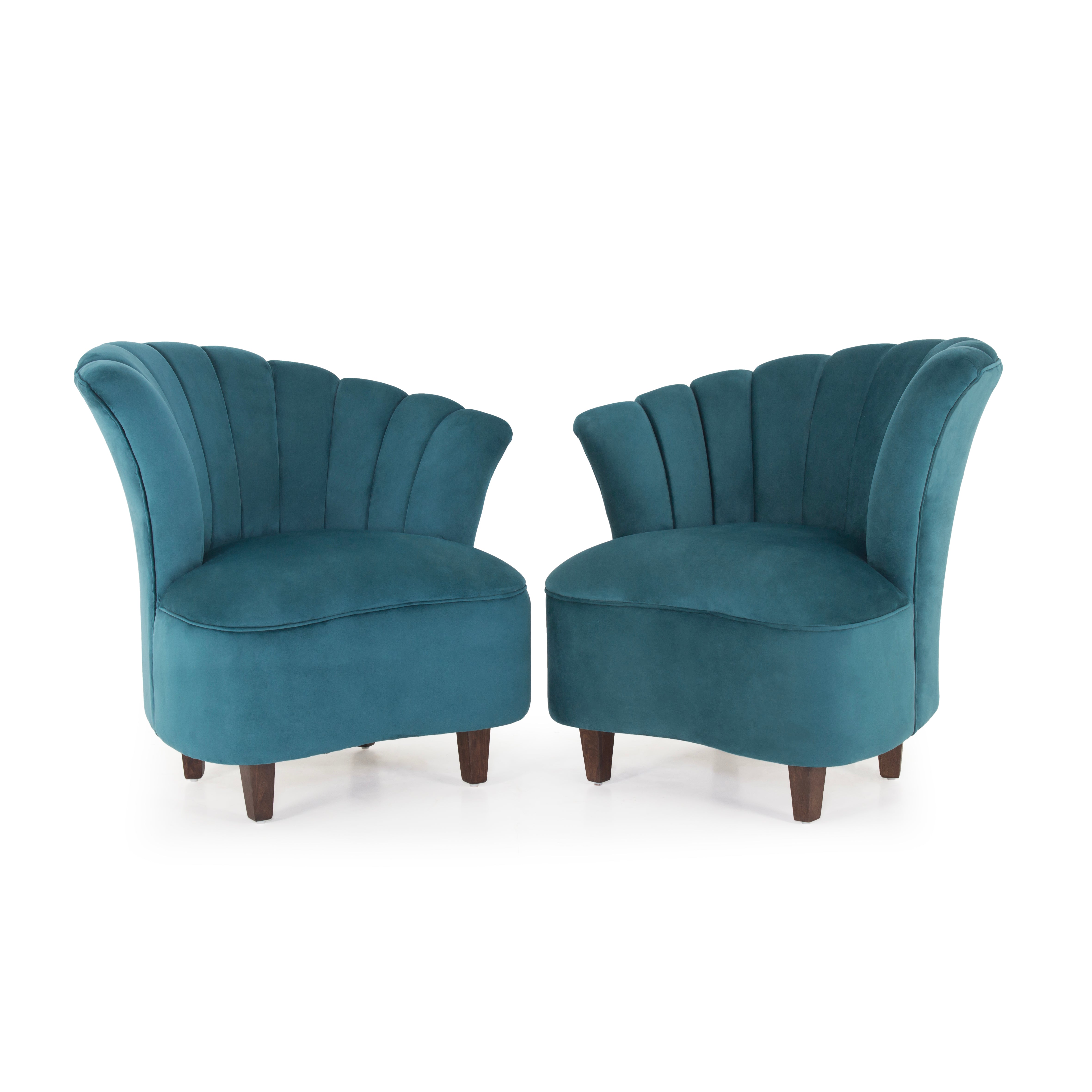 Butterfly Velvet Chair (Set of 2) - Peachtree Home