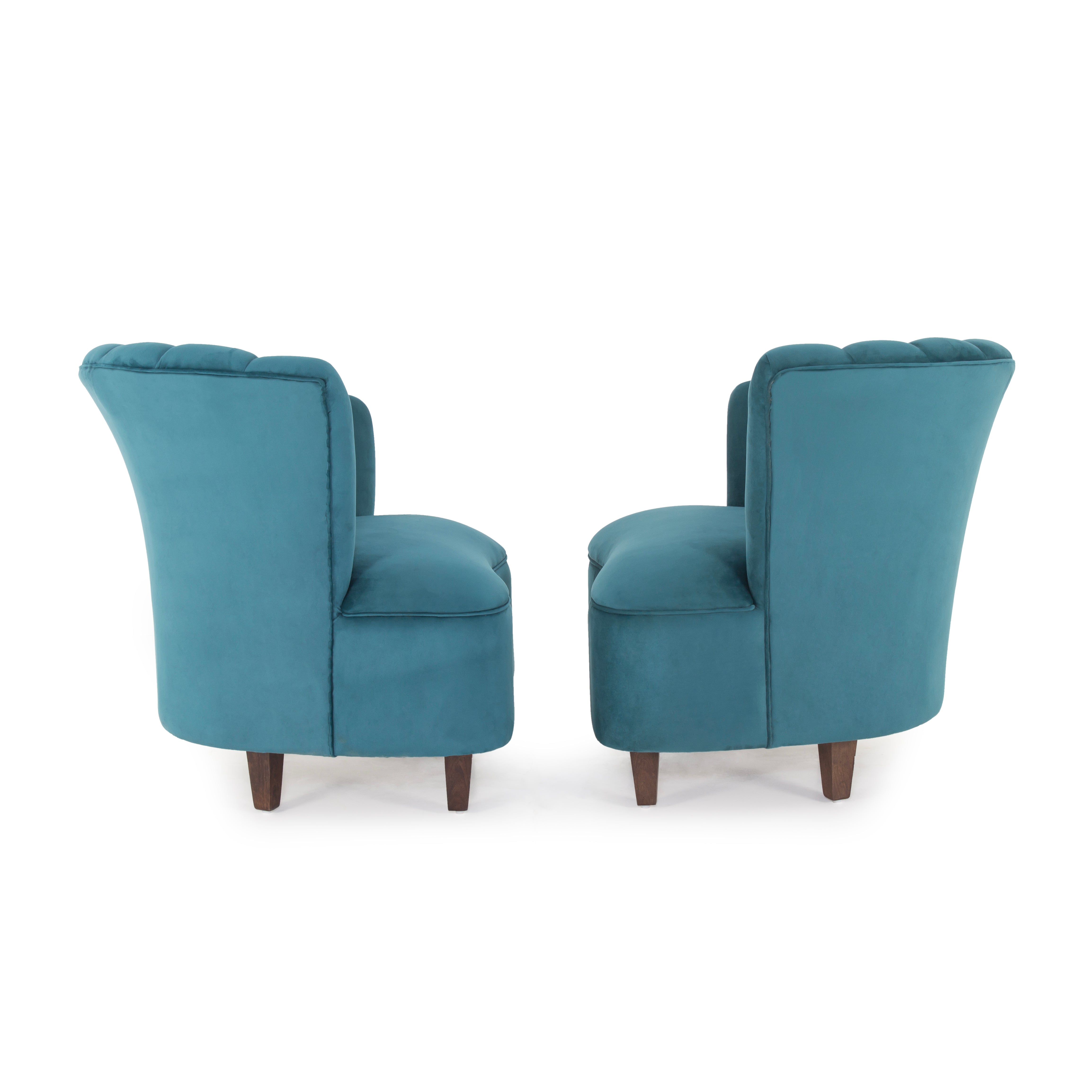 Butterfly Velvet Chair (Set of 2) - Peachtree Home