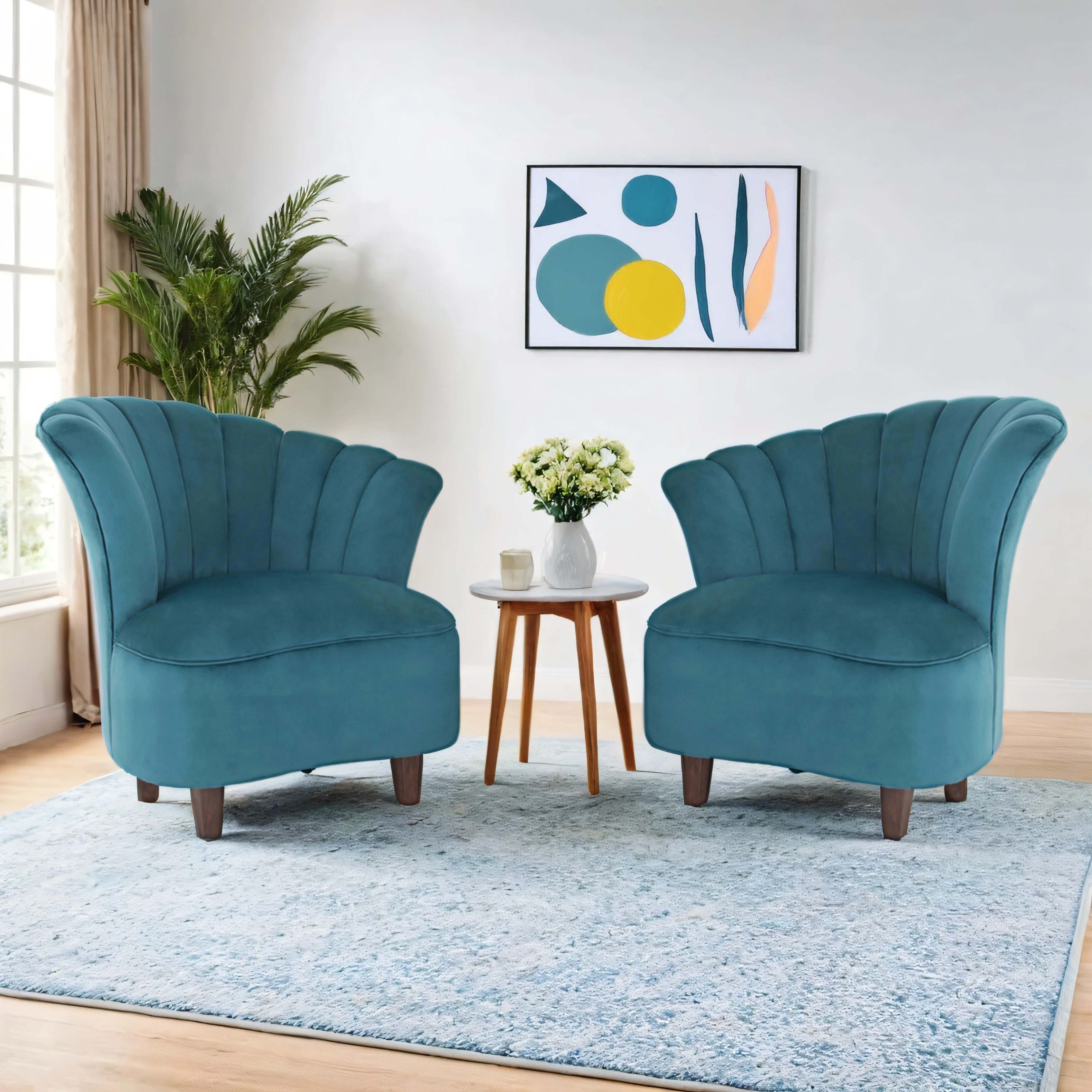 Butterfly Velvet Chair (Set of 2) - Peachtree Home