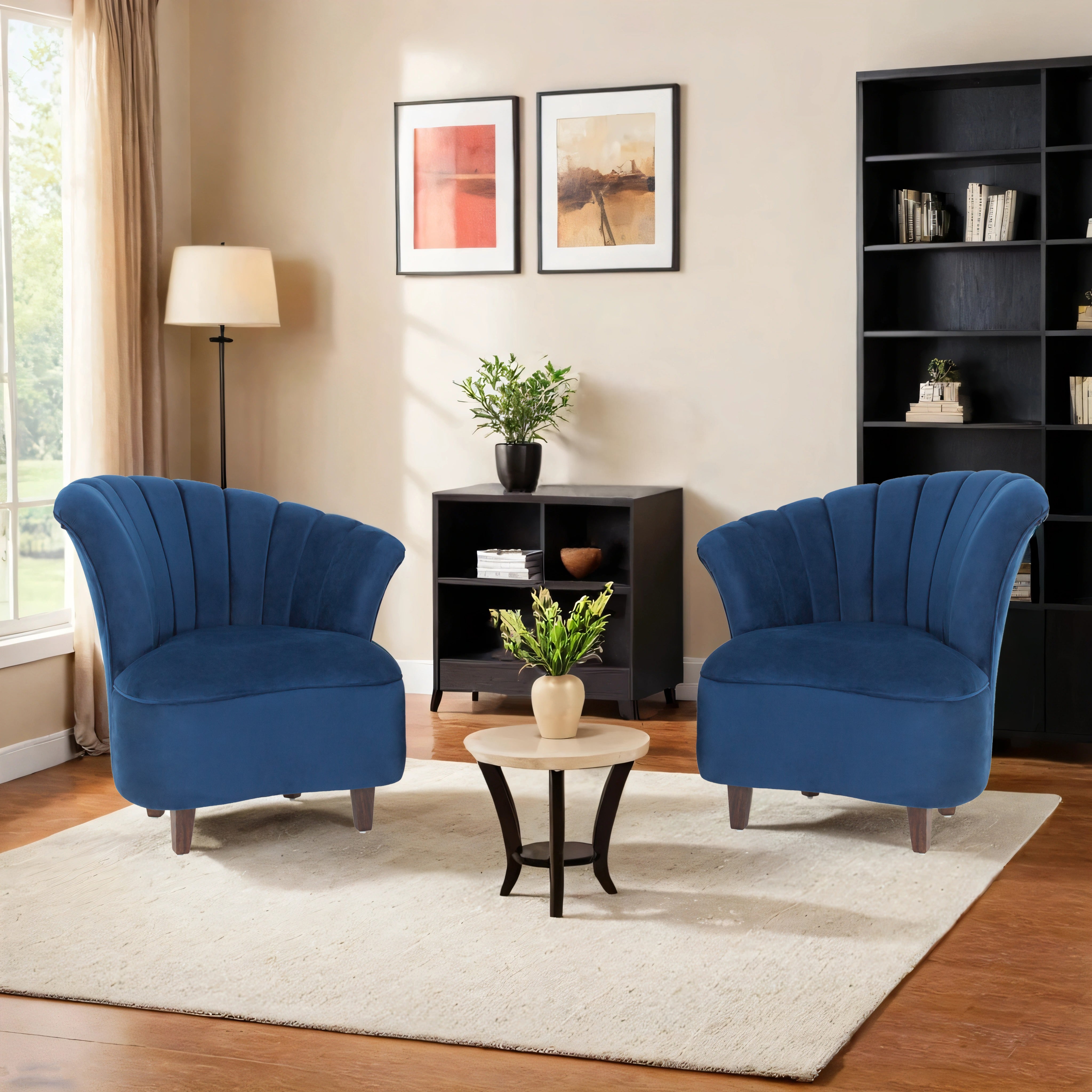 Butterfly Velvet Chair (Set of 2) - Peachtree Home