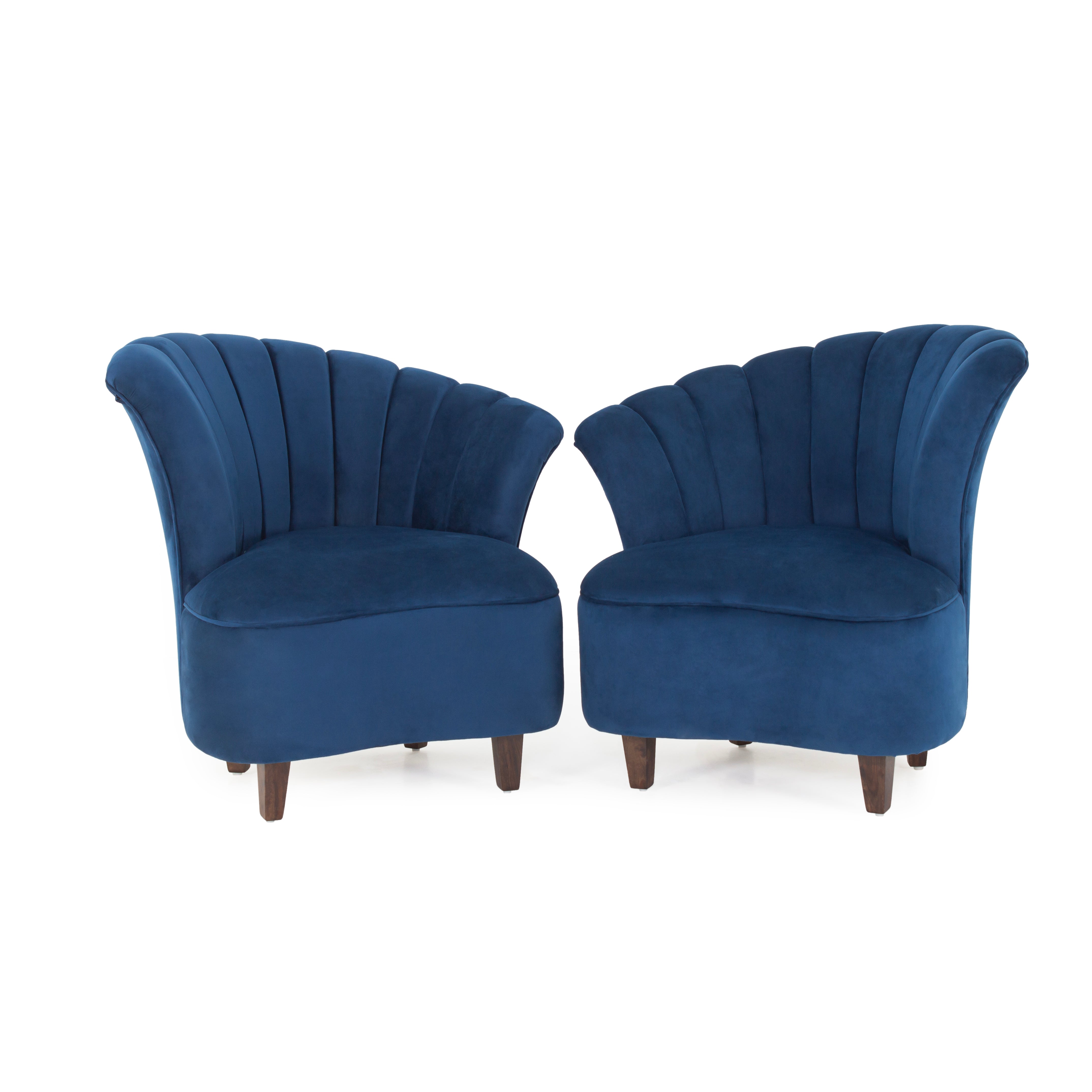 Butterfly Velvet Chair (Set of 2) - Peachtree Home