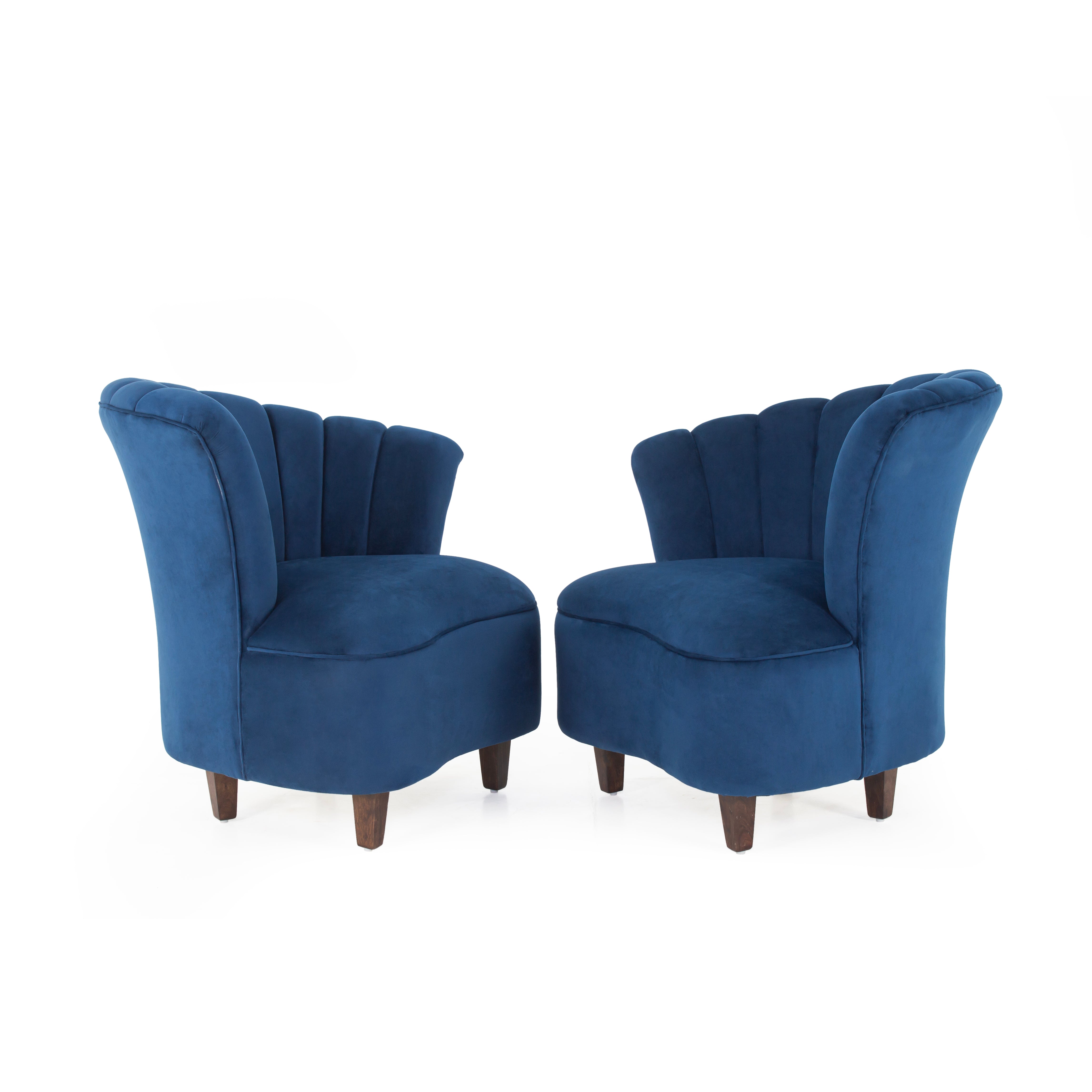 Butterfly Velvet Chair (Set of 2) - Peachtree Home