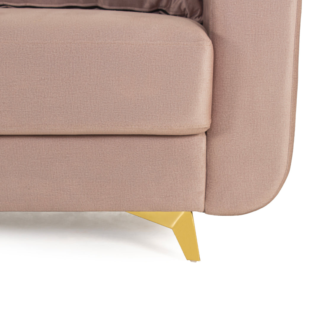 Peachtree Rio Three Seater Sofa Cotton Fabric (Cream) - Peachtree Home