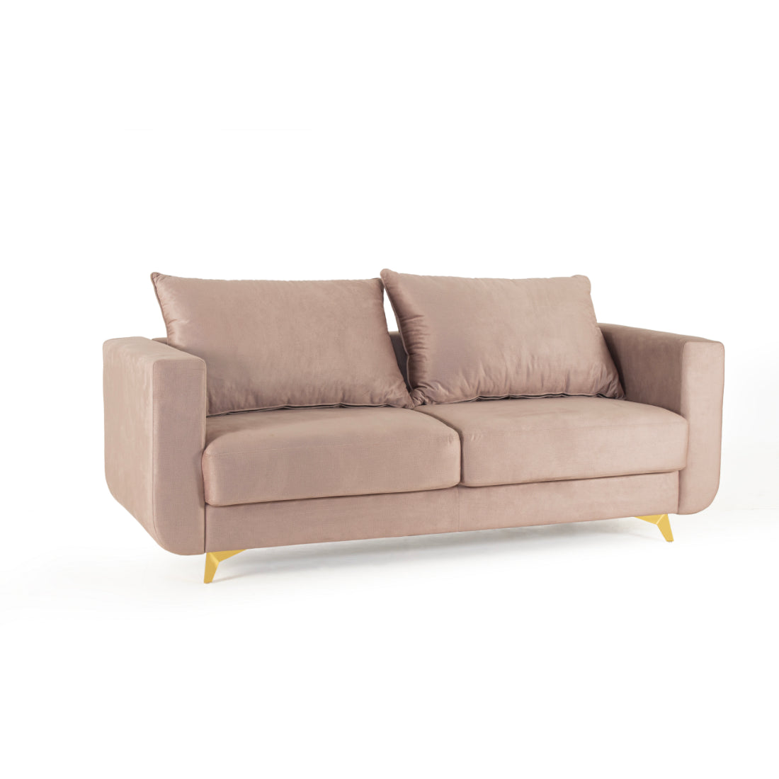Peachtree Rio Three Seater Sofa Cotton Fabric (Cream) - Peachtree Home