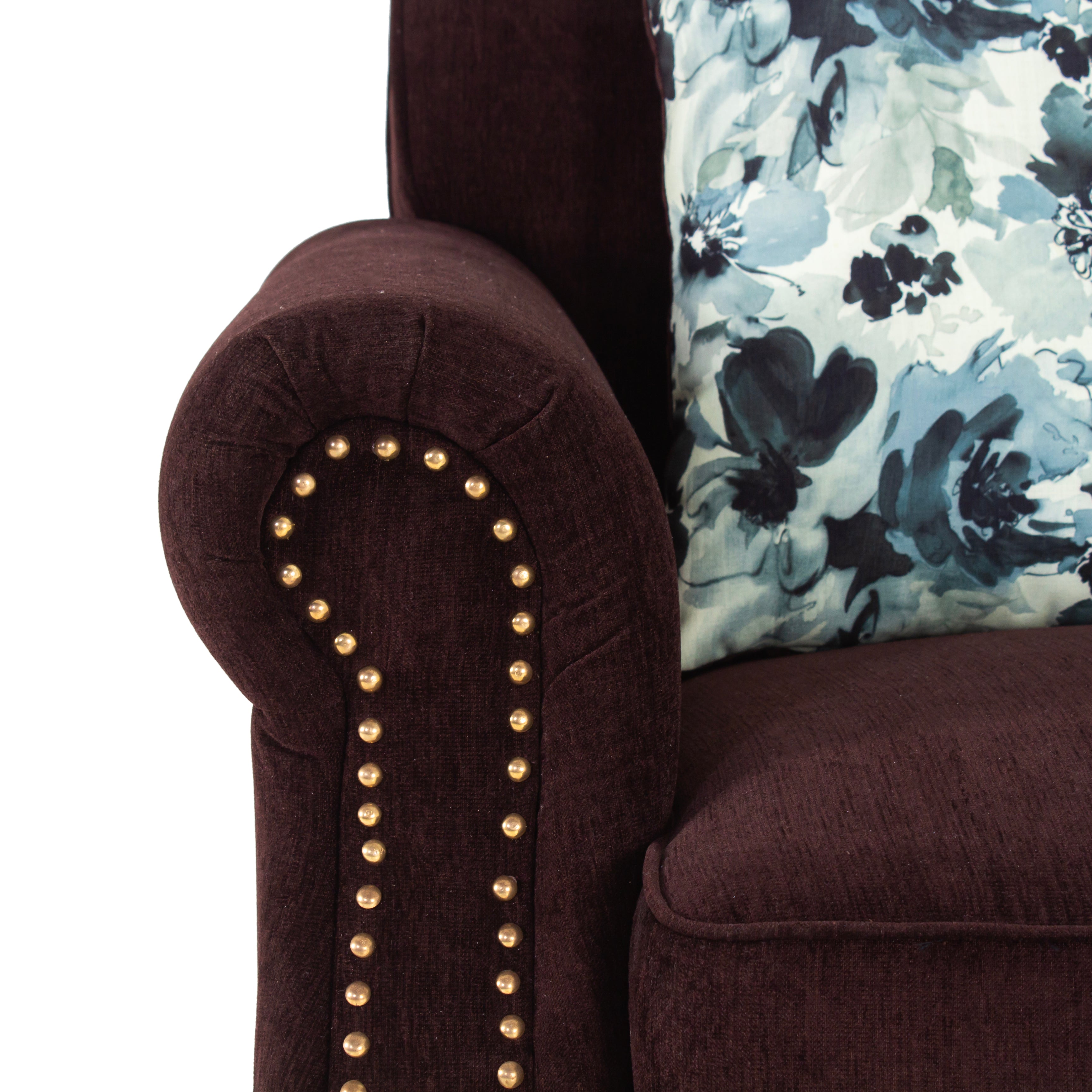 Peachtree Alton Two Seater Sofa Malfino Fabric (Dark Brown) - Peachtree Home