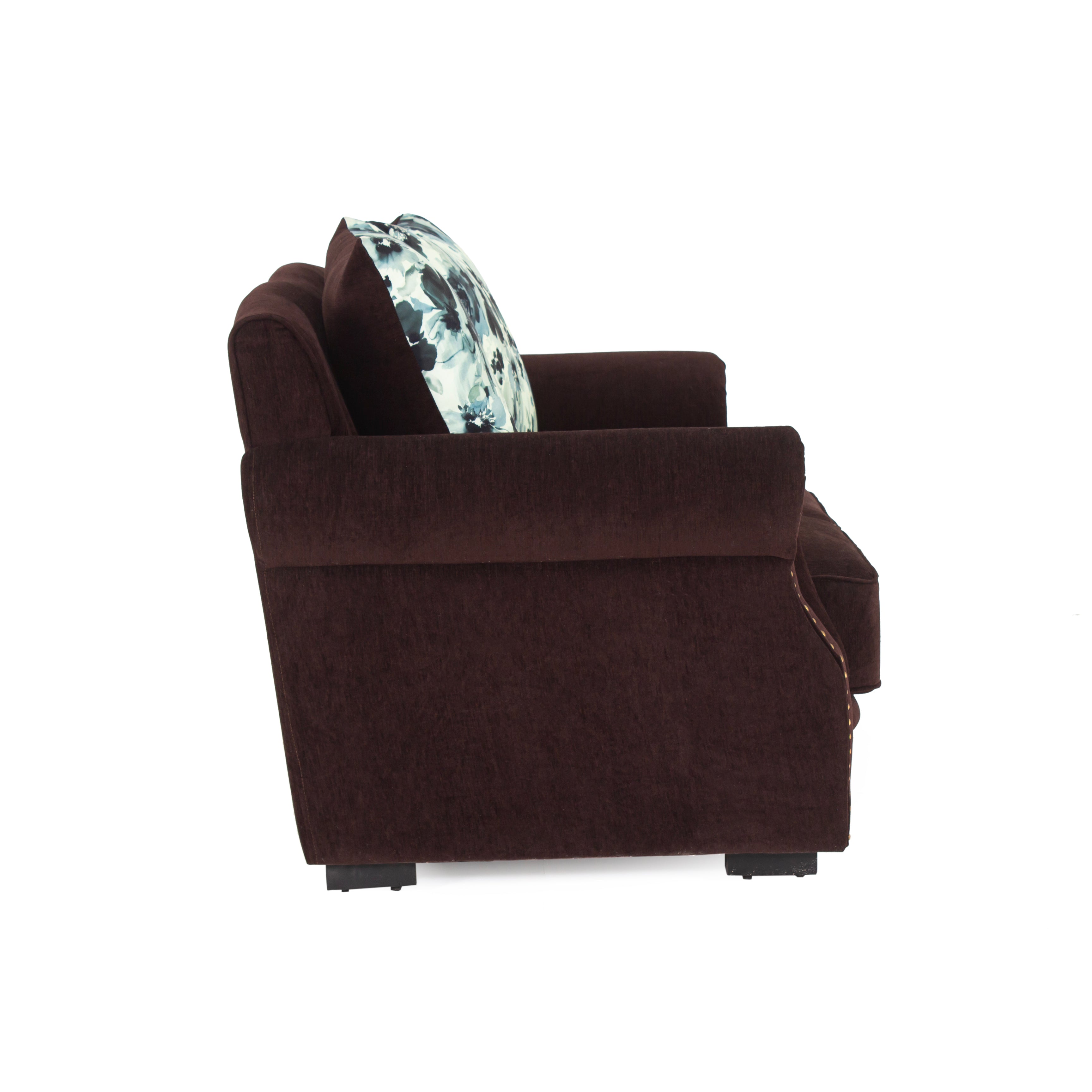 Peachtree Alton Two Seater Sofa Malfino Fabric (Dark Brown) - Peachtree Home