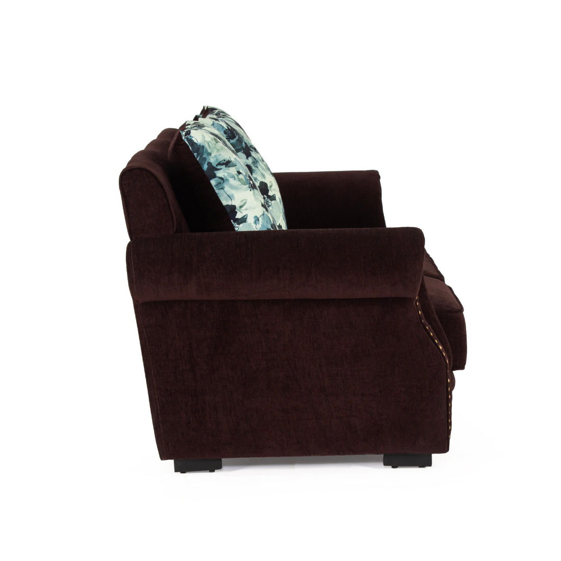 Peachtree Alton Three Seater Sofa Malfino Fabric (Dark Brown) - Peachtree Home