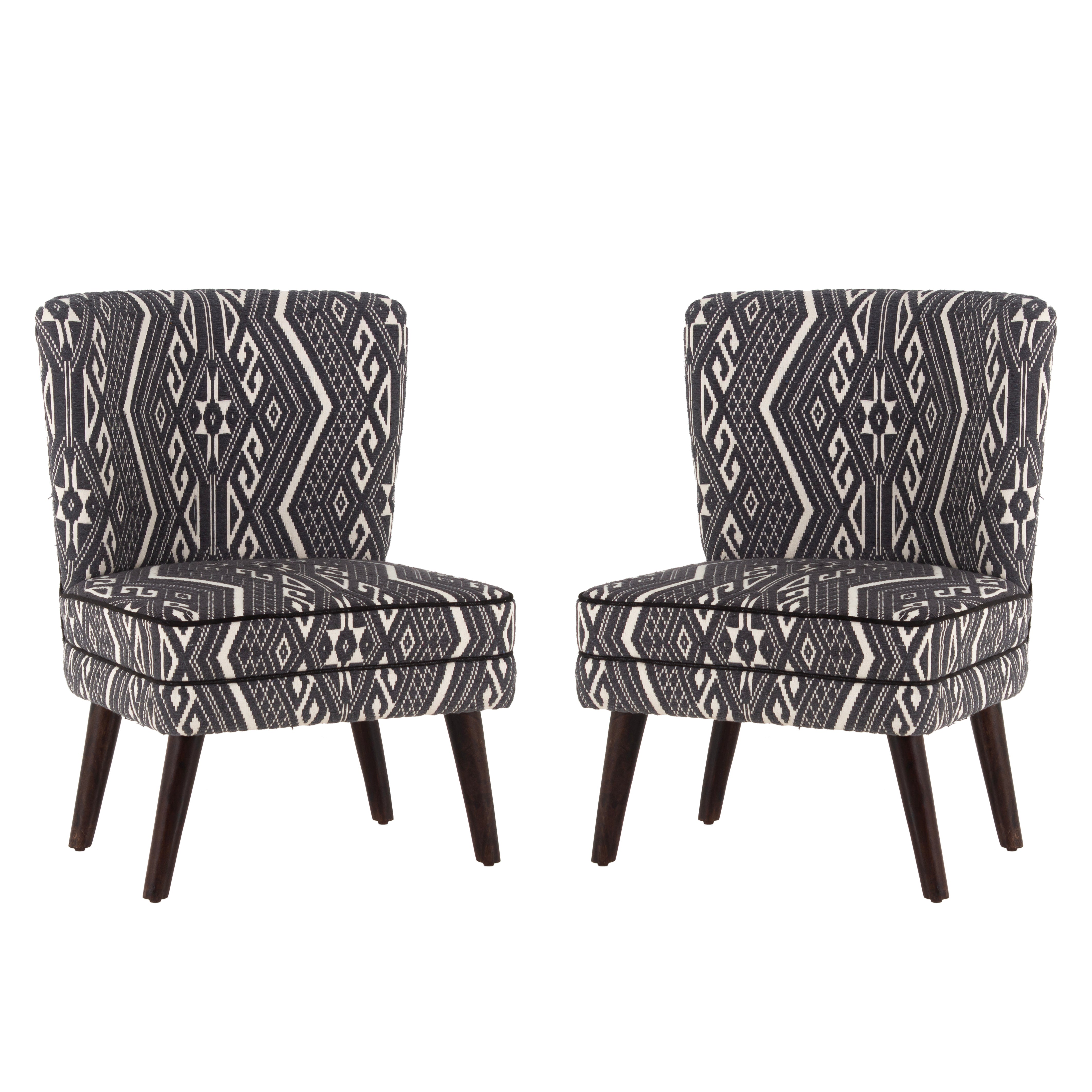 Rochllee Suede Velvet Chair For Living Room (Set Of 2) - Peachtree Home