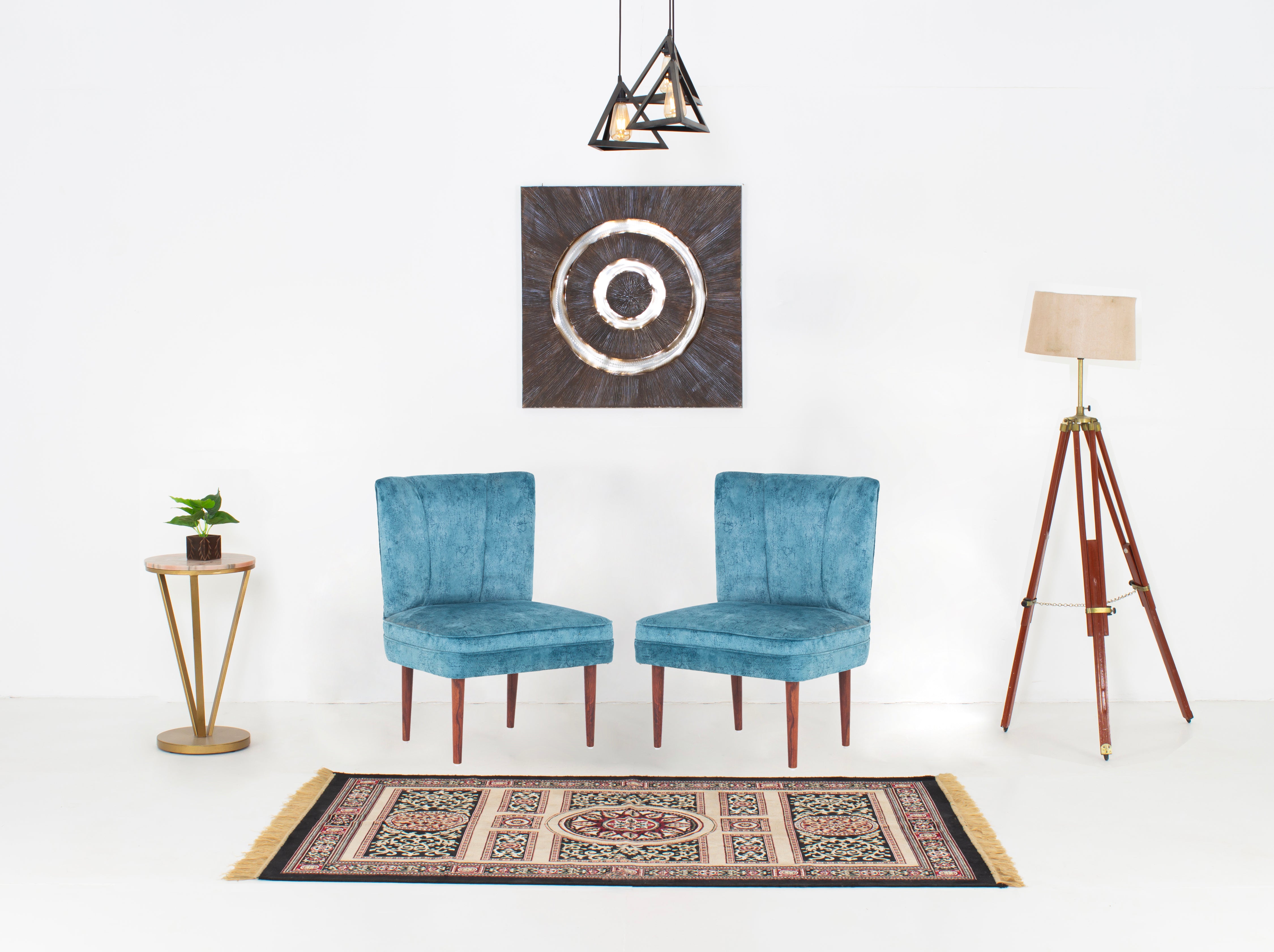 Rochllee Suede Velvet Chair For Living Room (Set Of 2) - Peachtree Home