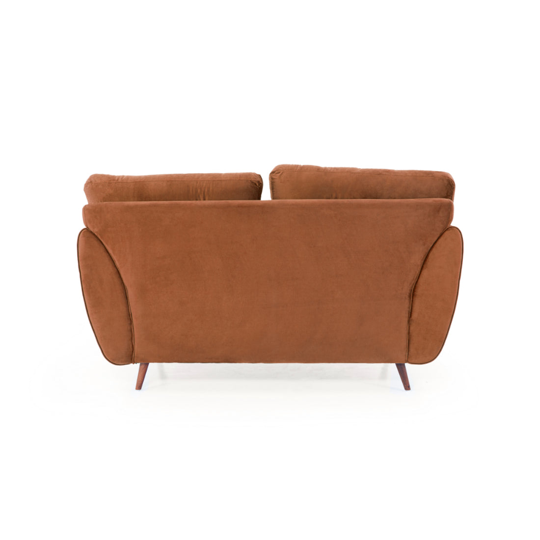 Peachtree Eden Two Seater Sofa Velvet Fabric (Brown) - Peachtree Home