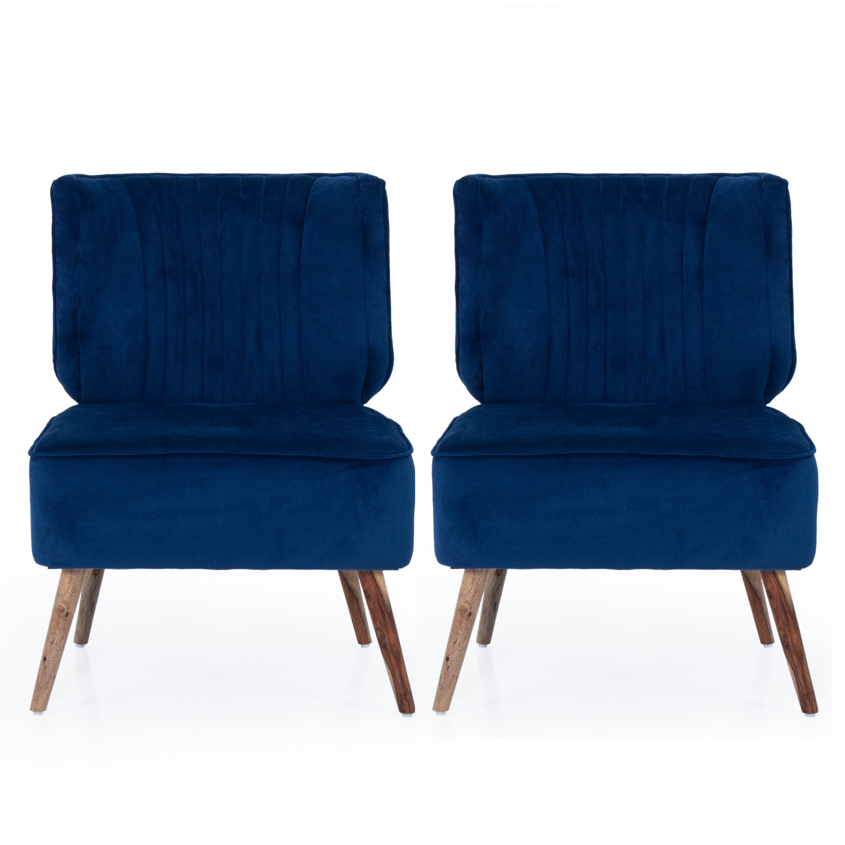 Gravity Velvet Chair For Living Room (Set Of 2) - Peachtree Home