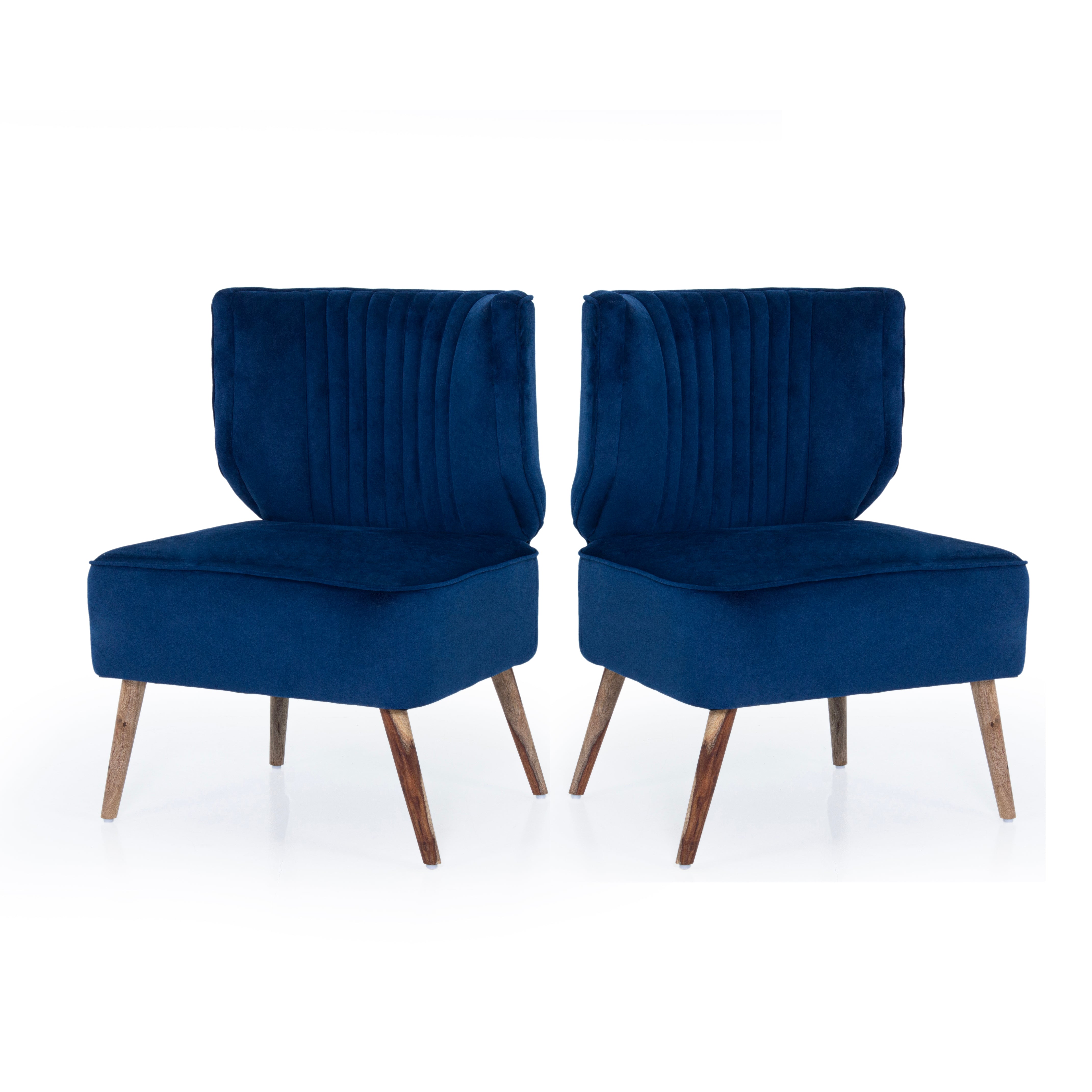 Gravity Velvet Chair For Living Room (Set Of 2) - Peachtree Home