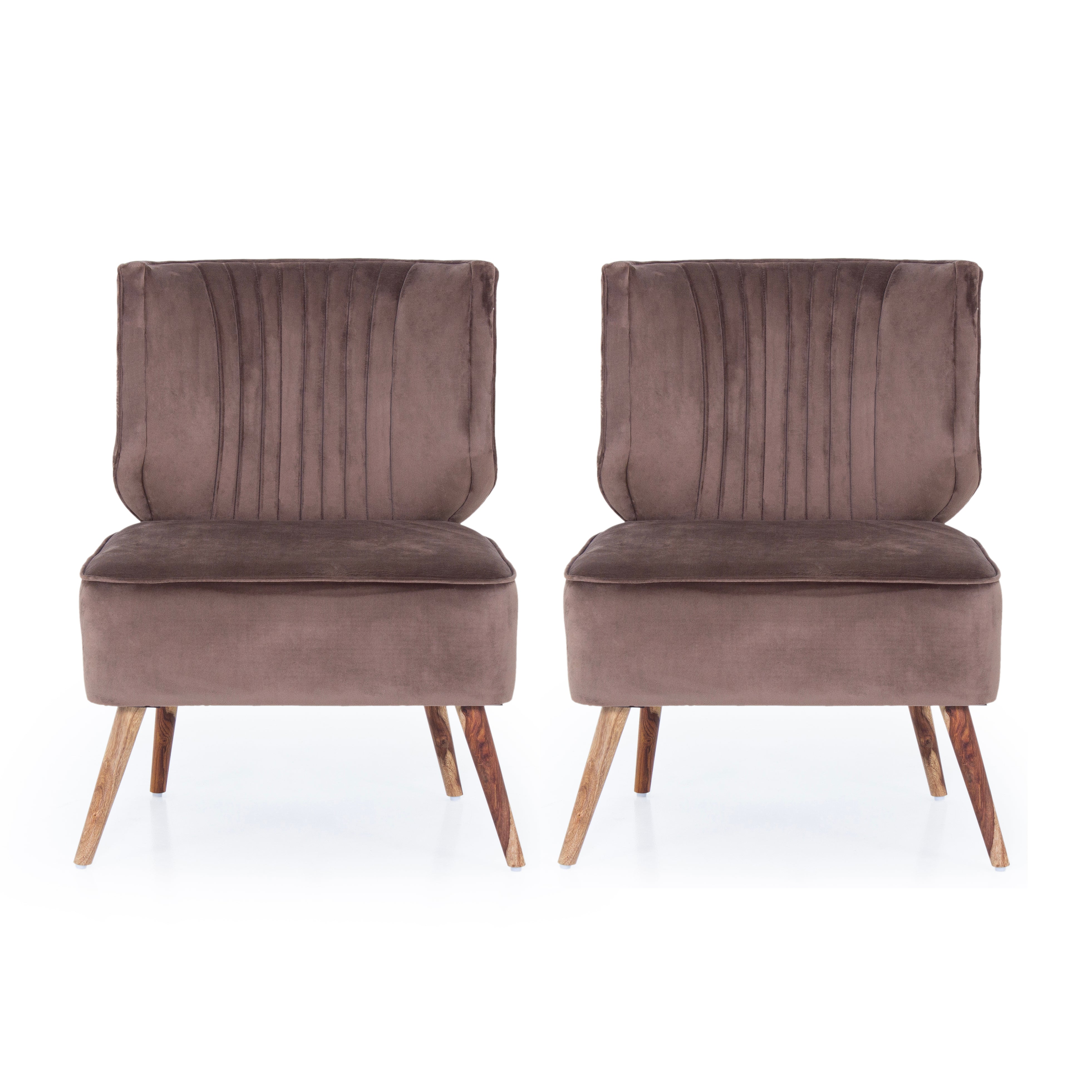 Gravity Velvet Chair For Living Room (Set Of 2) - Peachtree Home
