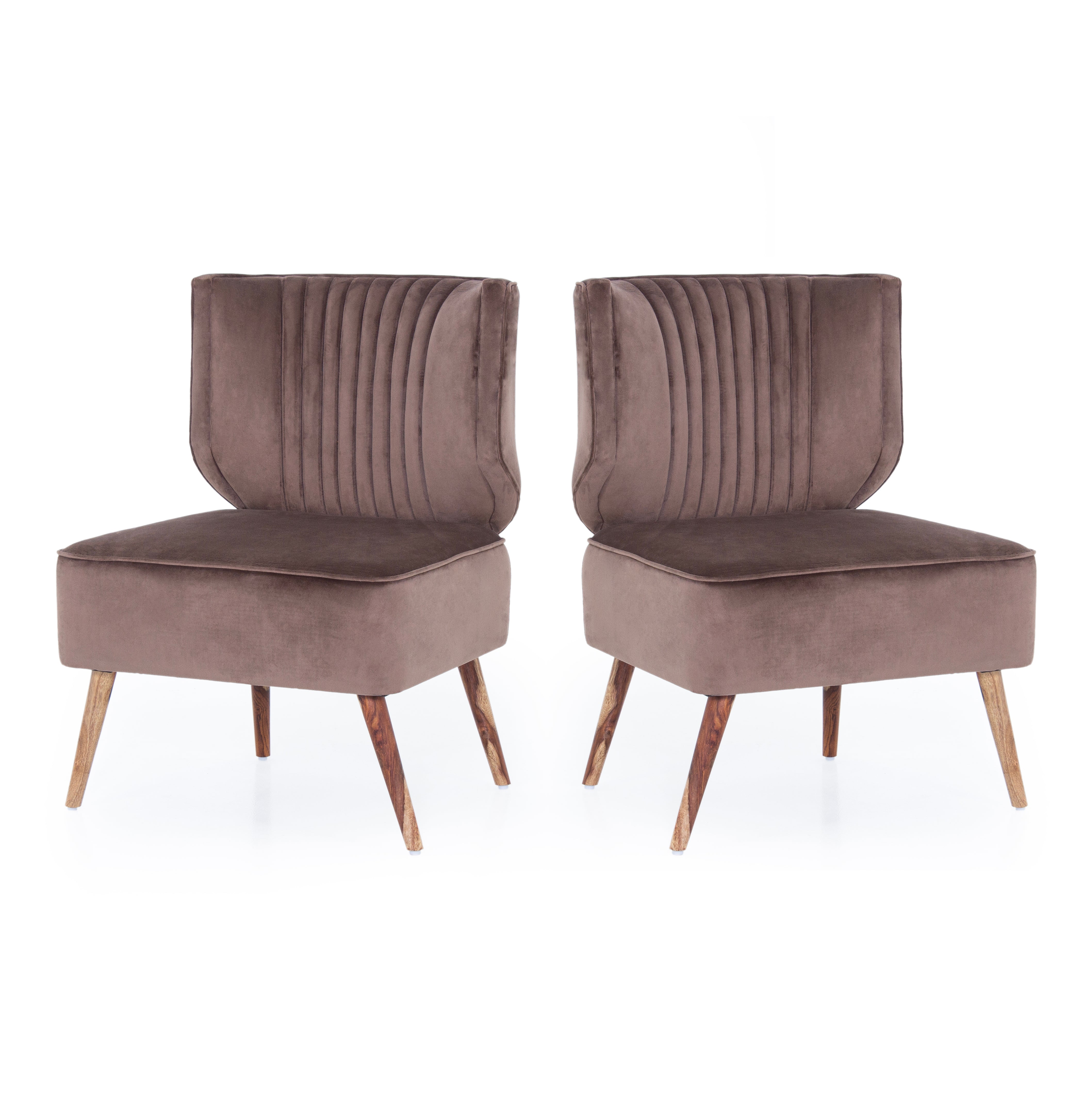 Gravity Velvet Chair For Living Room (Set Of 2) - Peachtree Home