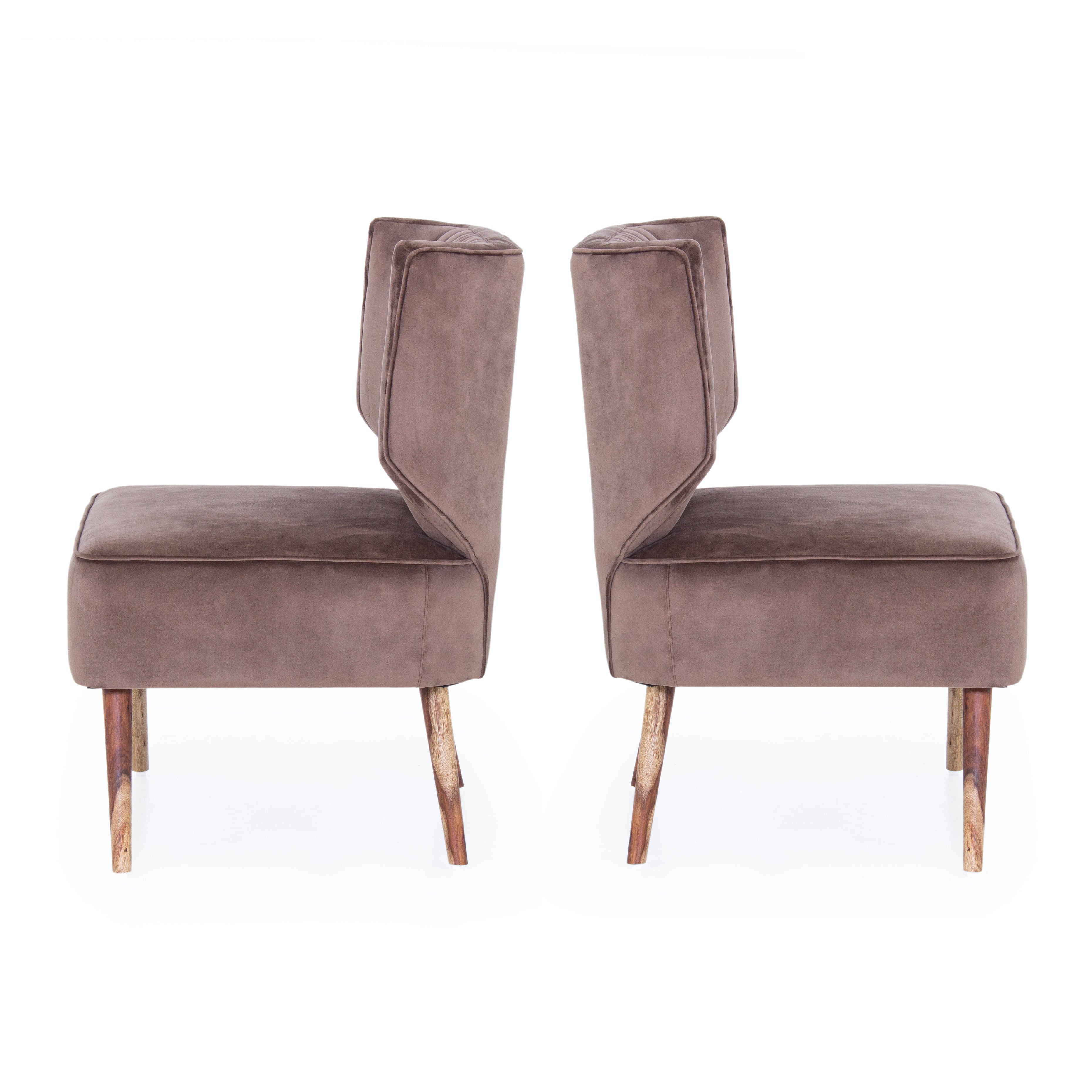Gravity Velvet Chair For Living Room (Set Of 2) - Peachtree Home