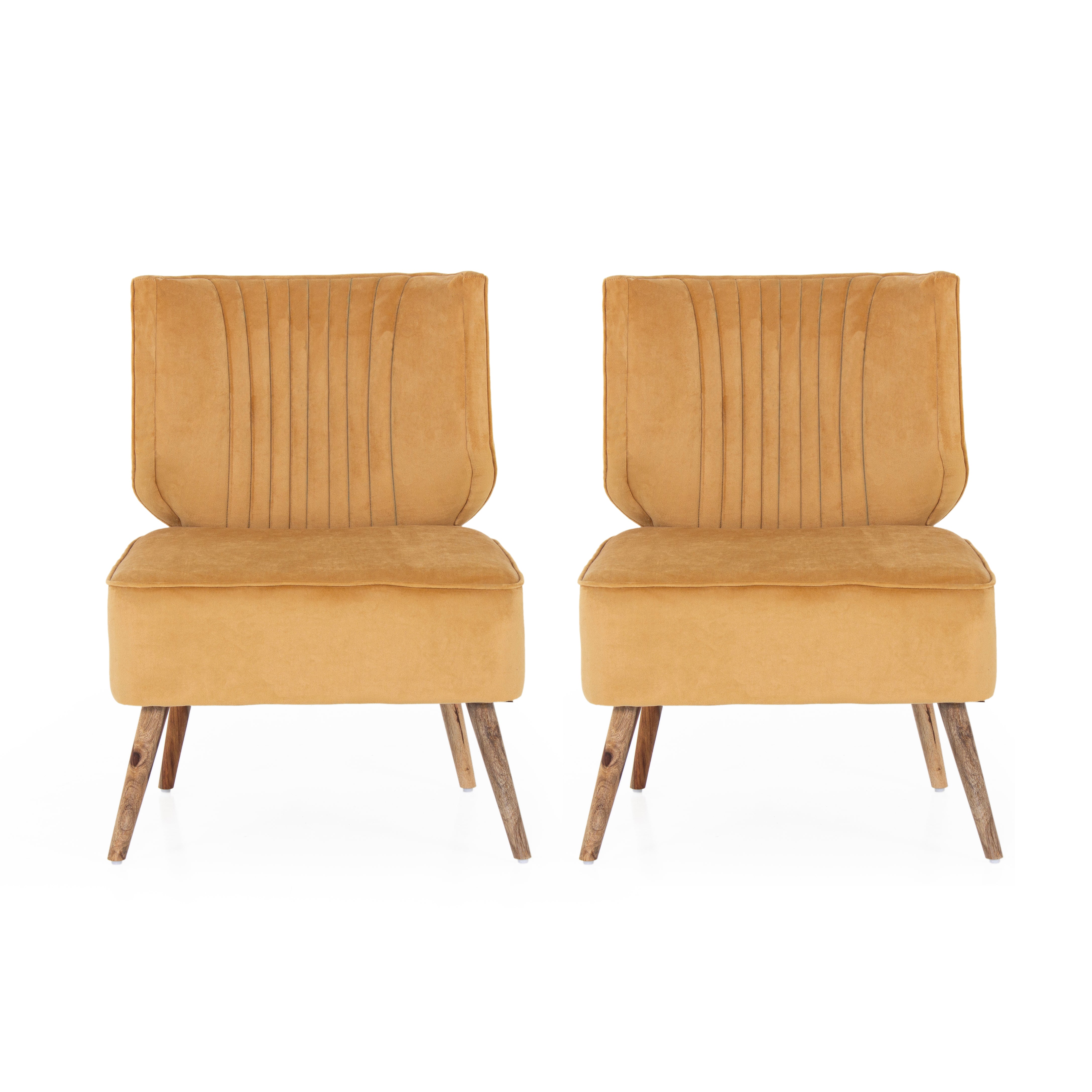Gravity Velvet Chair For Living Room (Set Of 2) - Peachtree Home