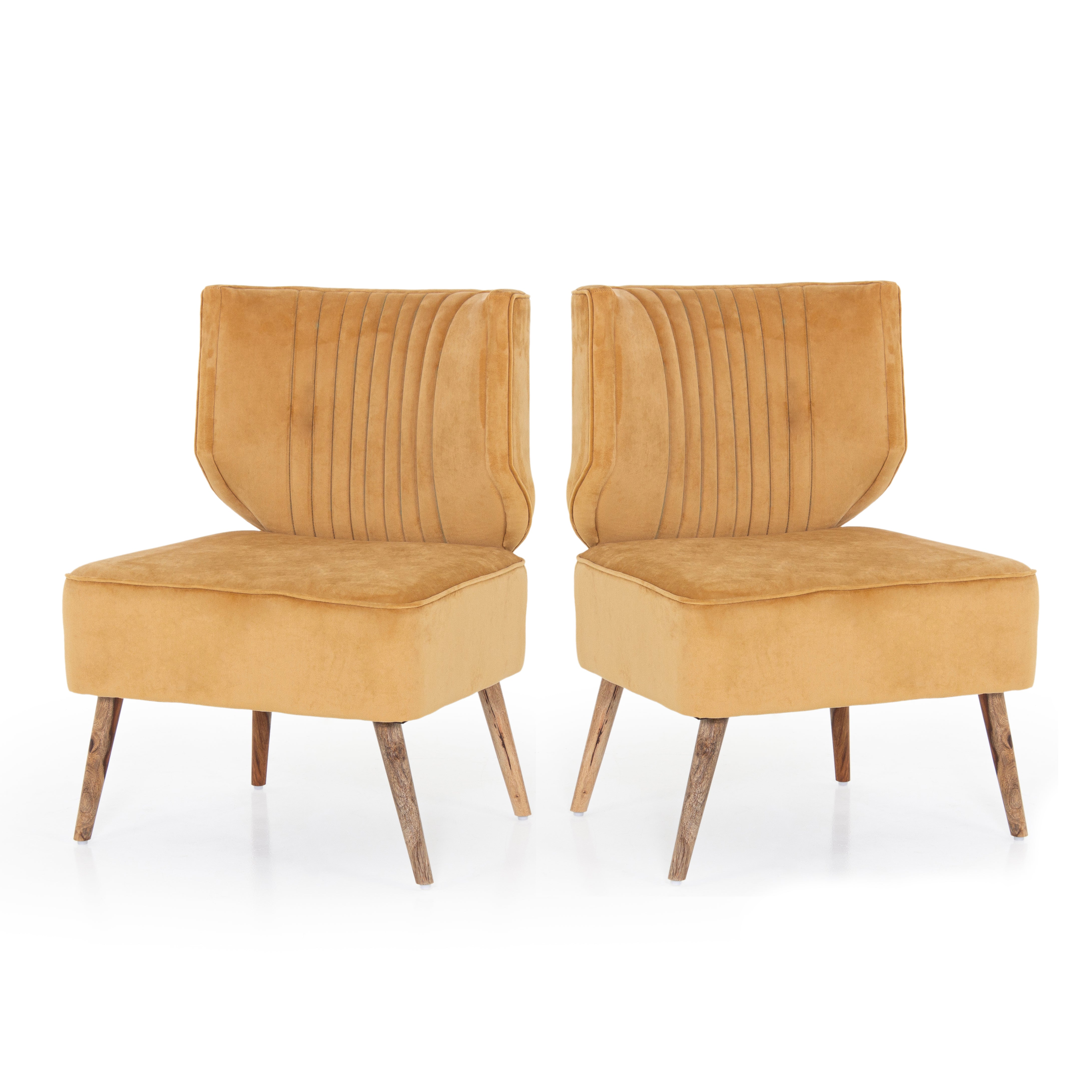 Gravity Velvet Chair For Living Room (Set Of 2) - Peachtree Home