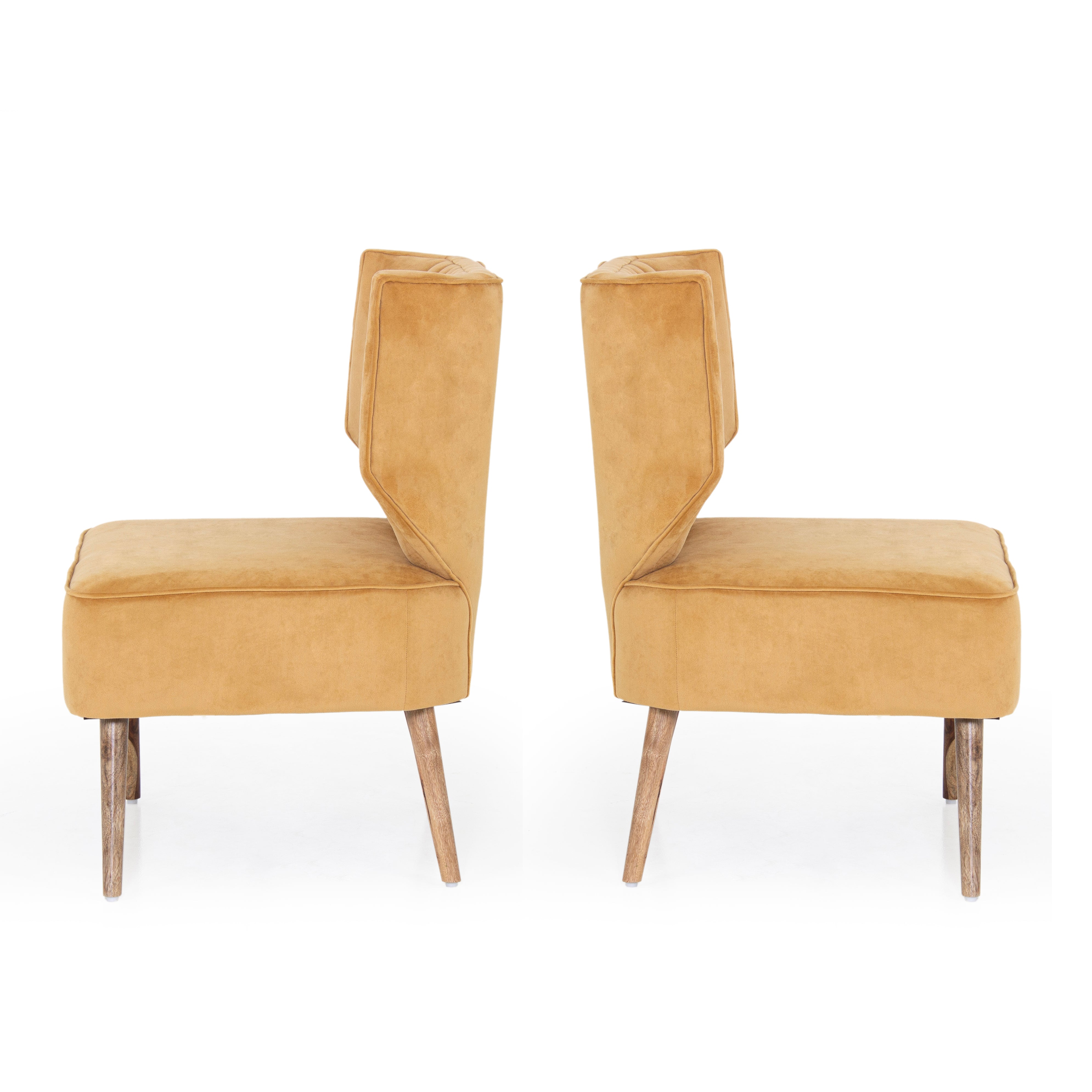 Gravity Velvet Chair For Living Room (Set Of 2) - Peachtree Home