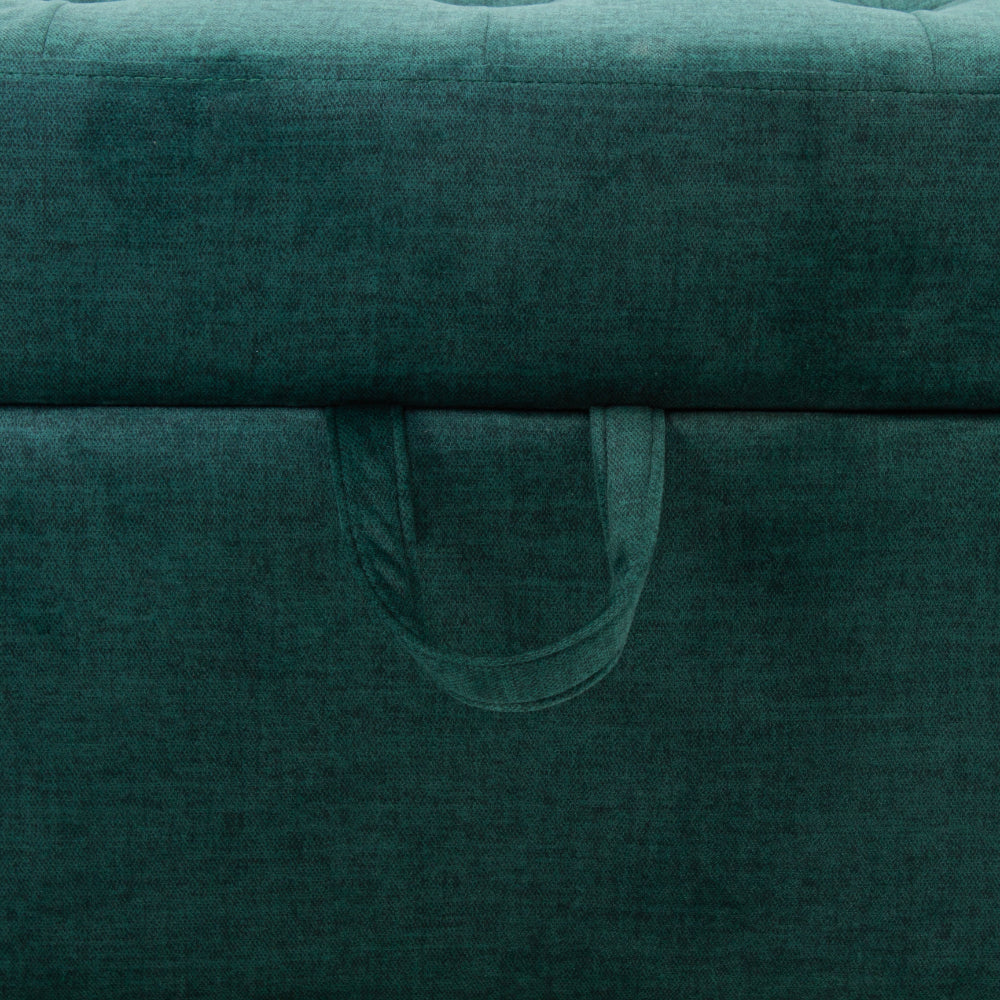 Peachtree Comi Big Pouffee Swed Velvet (Green) - Peachtree Home