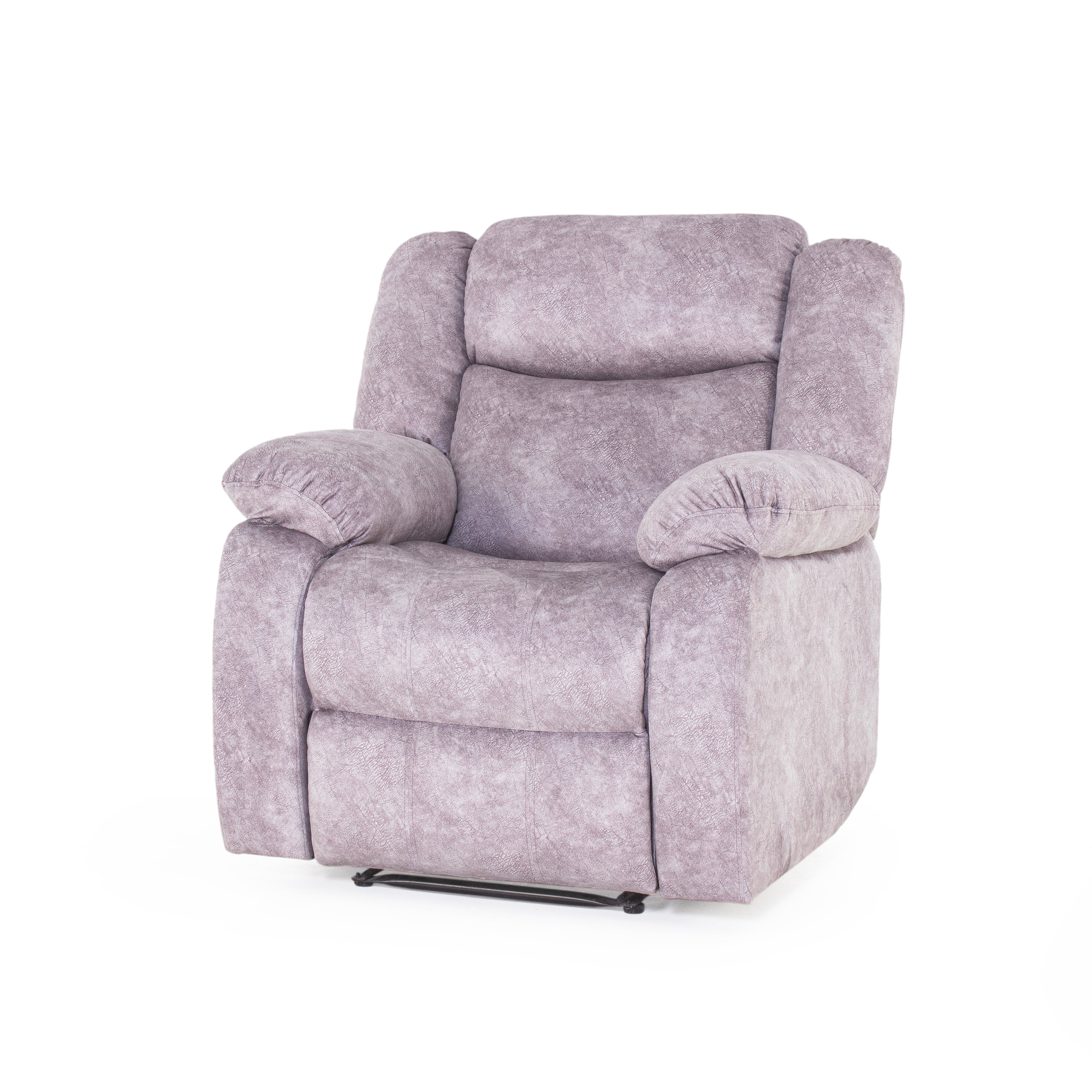 Peachtree Single Seater Recliner Avalon Swed Fabric (Light Grey) - Peachtree Home