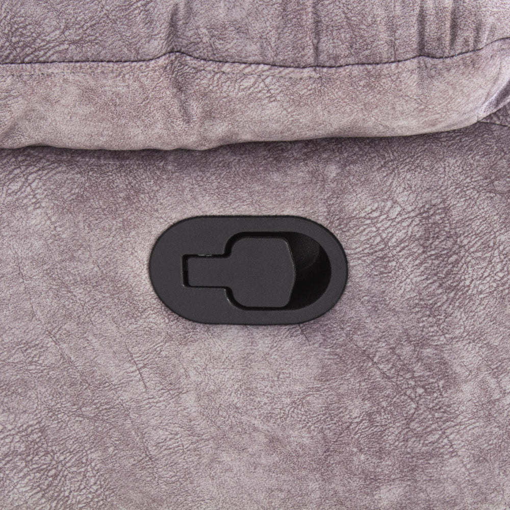 Peachtree Single Seater Recliner Avalon Swed Fabric (Light Grey) - Peachtree Home