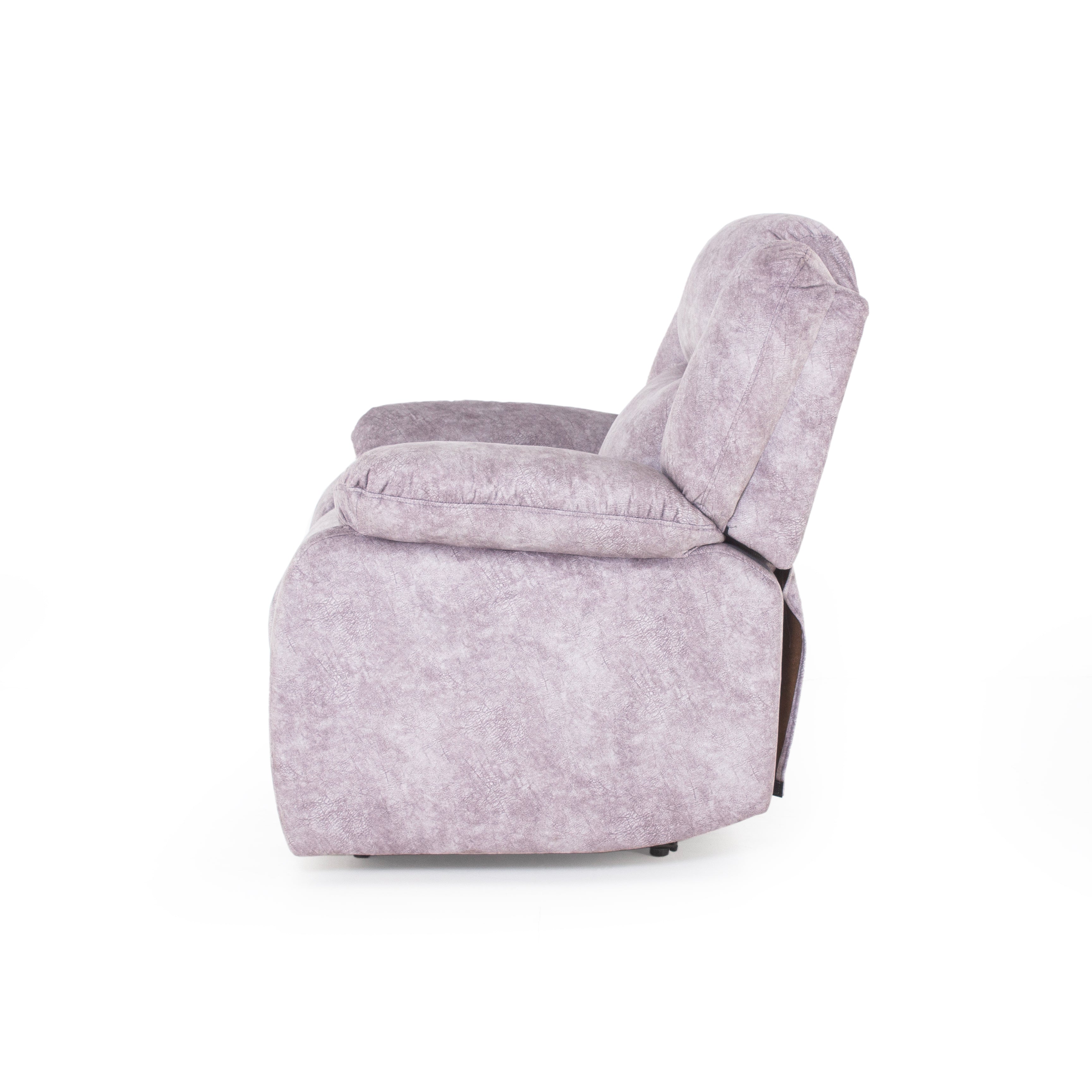 Peachtree Single Seater Recliner Avalon Swed Fabric (Light Grey) - Peachtree Home