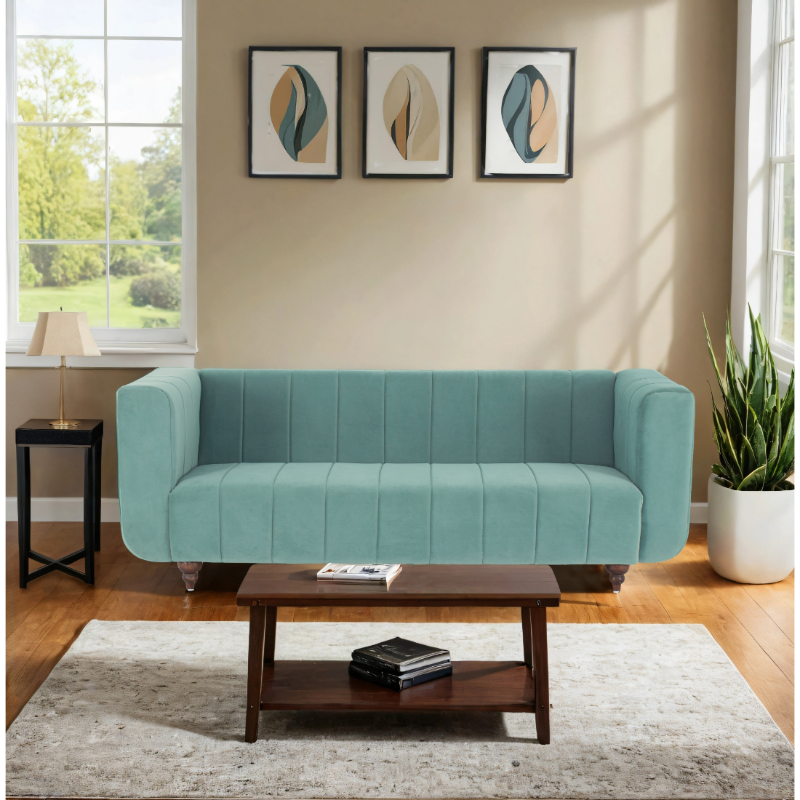 Peachtree Viva Two Seater Velvet Fabric - Peachtree Home