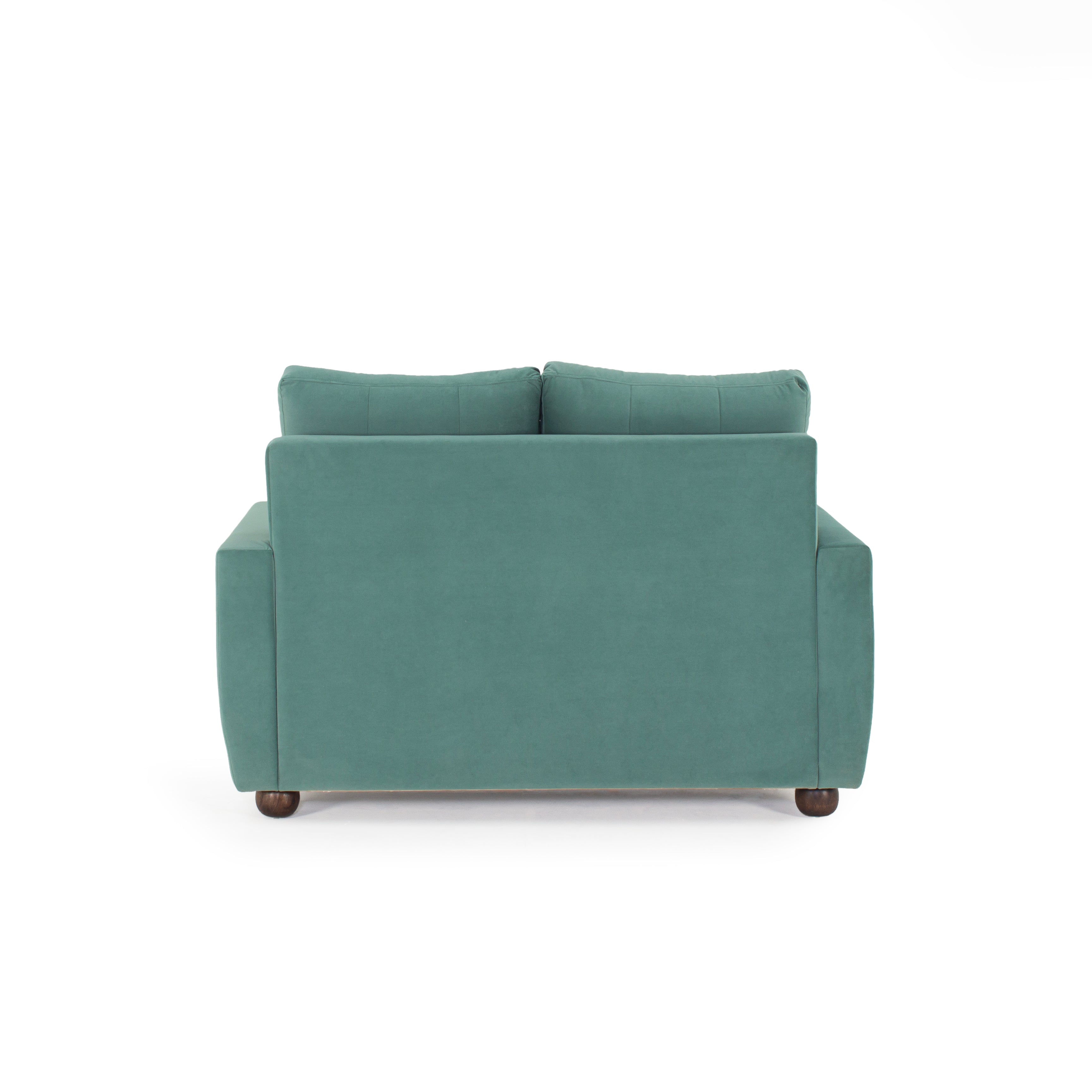 Peachtree Napier Two Seater Velvet Fabric (Light Green) - Peachtree Home