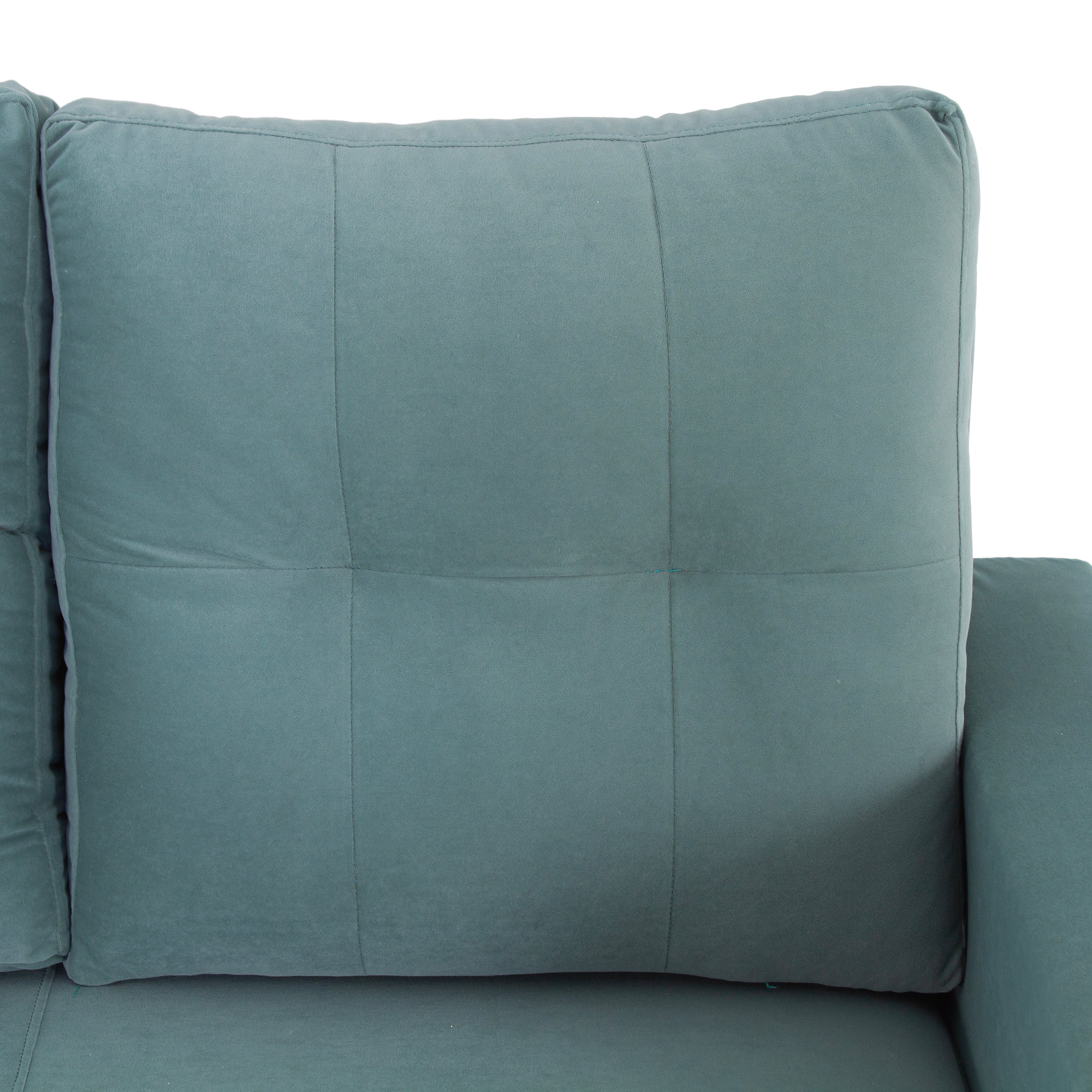 Peachtree Napier Two Seater Velvet Fabric (Light Green) - Peachtree Home