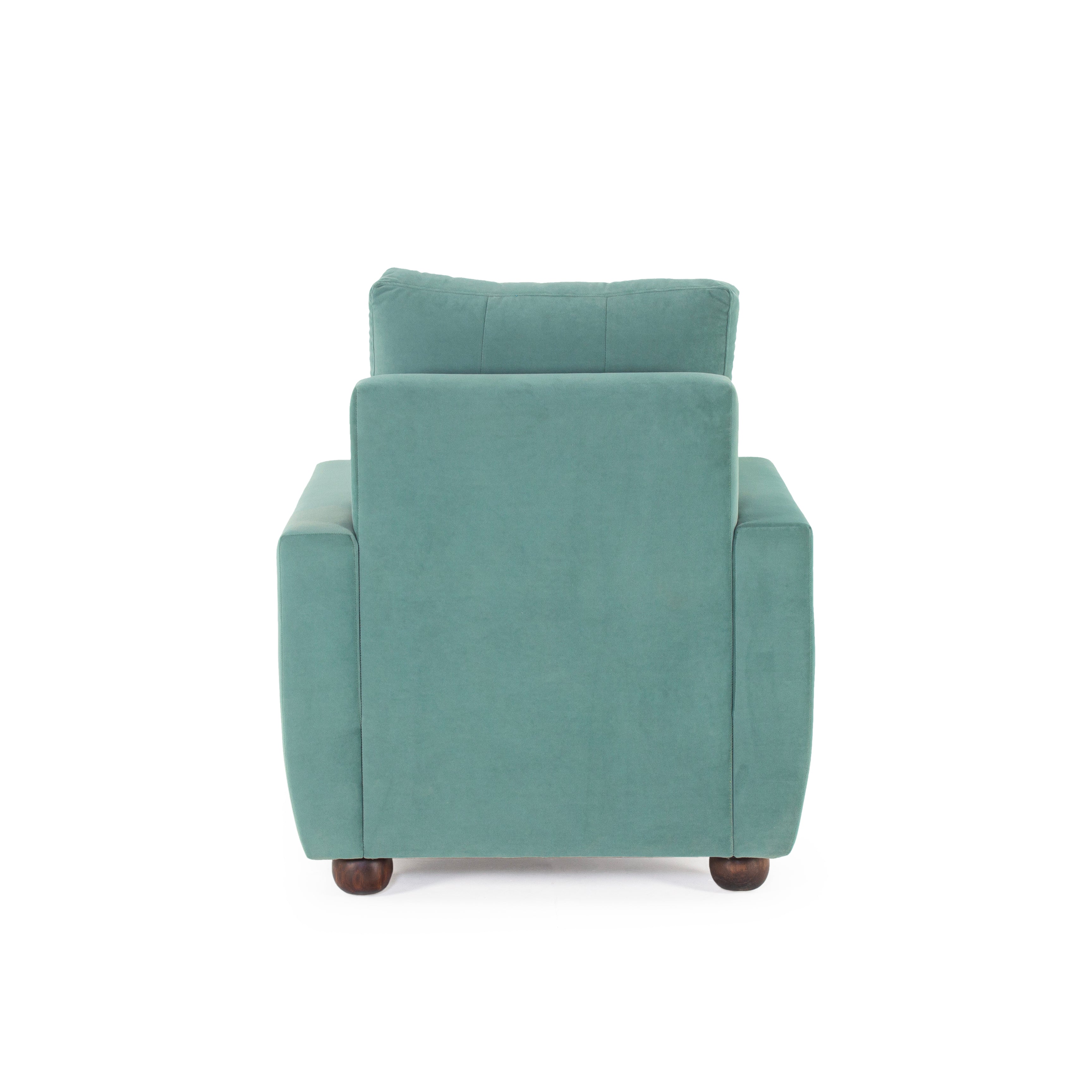 Peachtree Napier One Seater Velvet Fabric (Light Green) - Peachtree Home