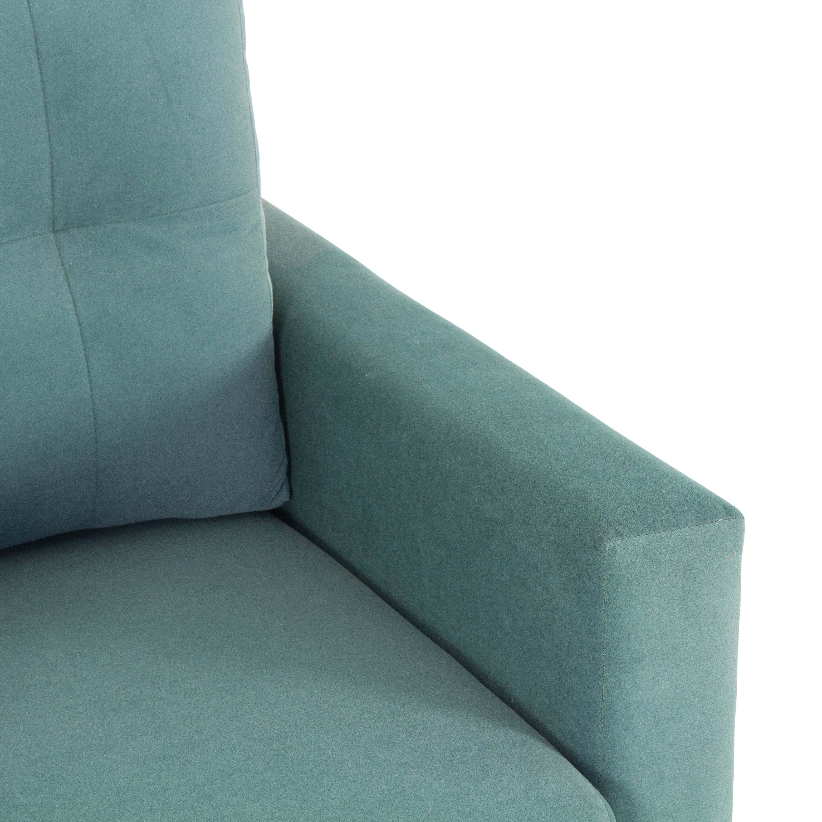 Peachtree Napier One Seater Velvet Fabric (Light Green) - Peachtree Home