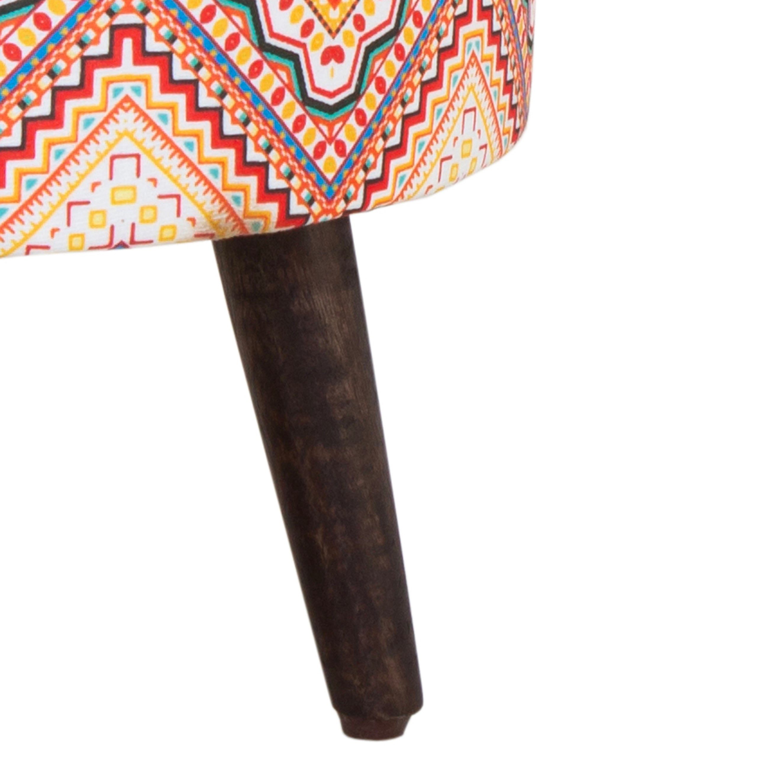 Peachtree Printed Multi Color Pouf (Set of 2) - Peachtree Home