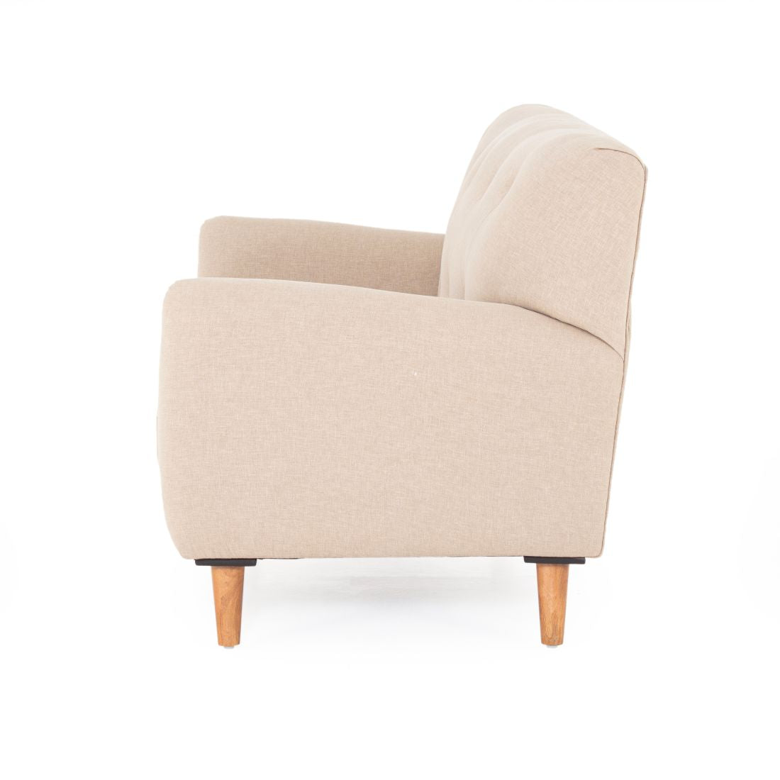 Tuxido 2-Seater Cotton Sofa In Biege Colour - Peachtree Home